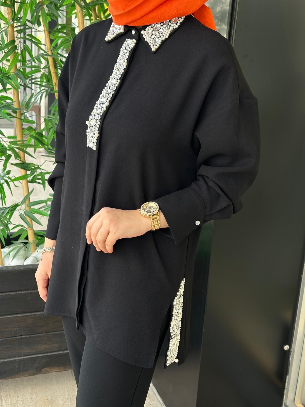 İşlemeli Abiye Tunik-Tac 8244