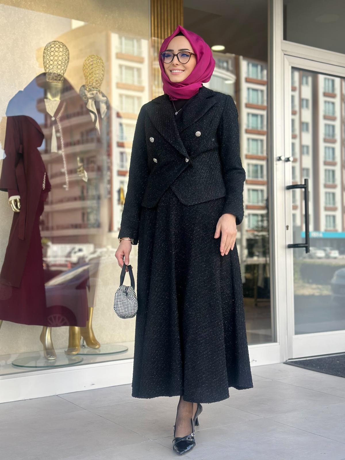 Tüvit Etekli Takım-Tac 31239 - SİYAH