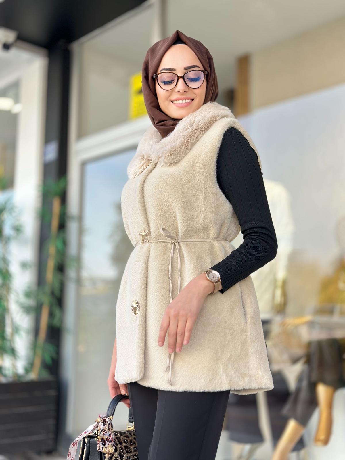 Angora Yelek-Tac 9035 - Bej