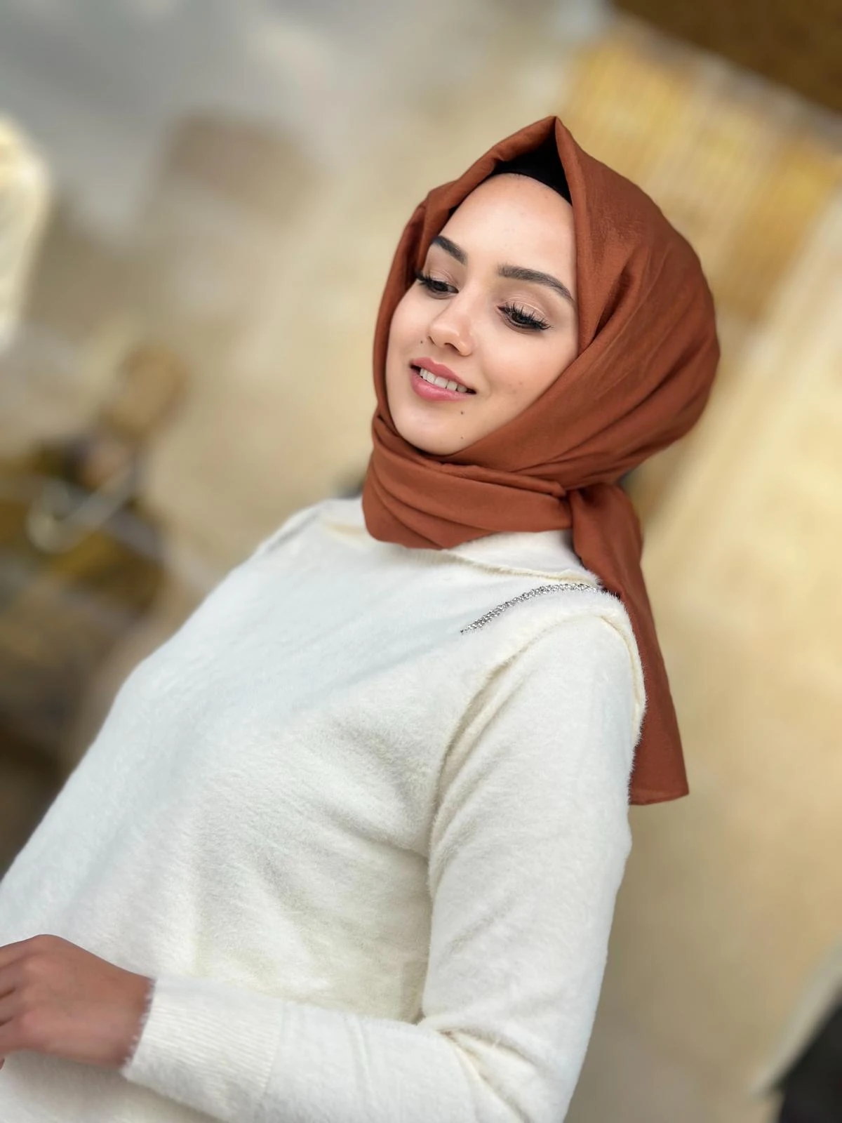 Omuzları Taşlı Angora Tunik-Tac 140443