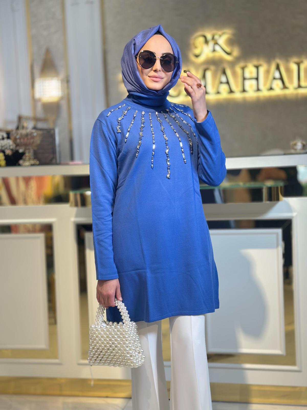 Önü Taş Det.Triko Kazak-Tac 17016