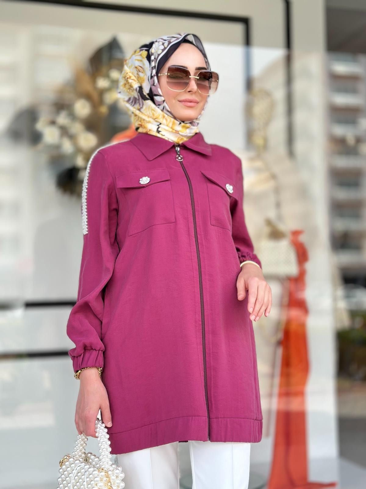 Kolları İncili Ceket-Tac 4194 - MÜRDÜM