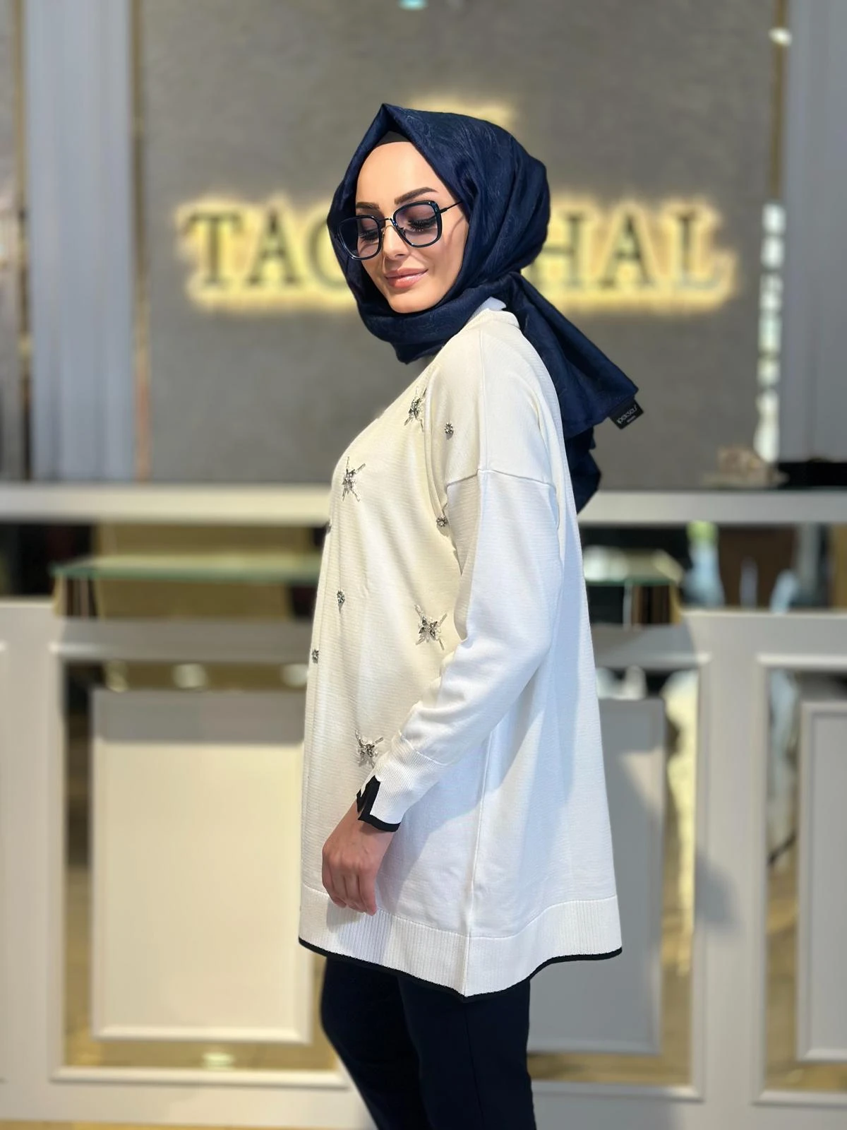 Taş Det.Uzun Tunik--Tac 17030