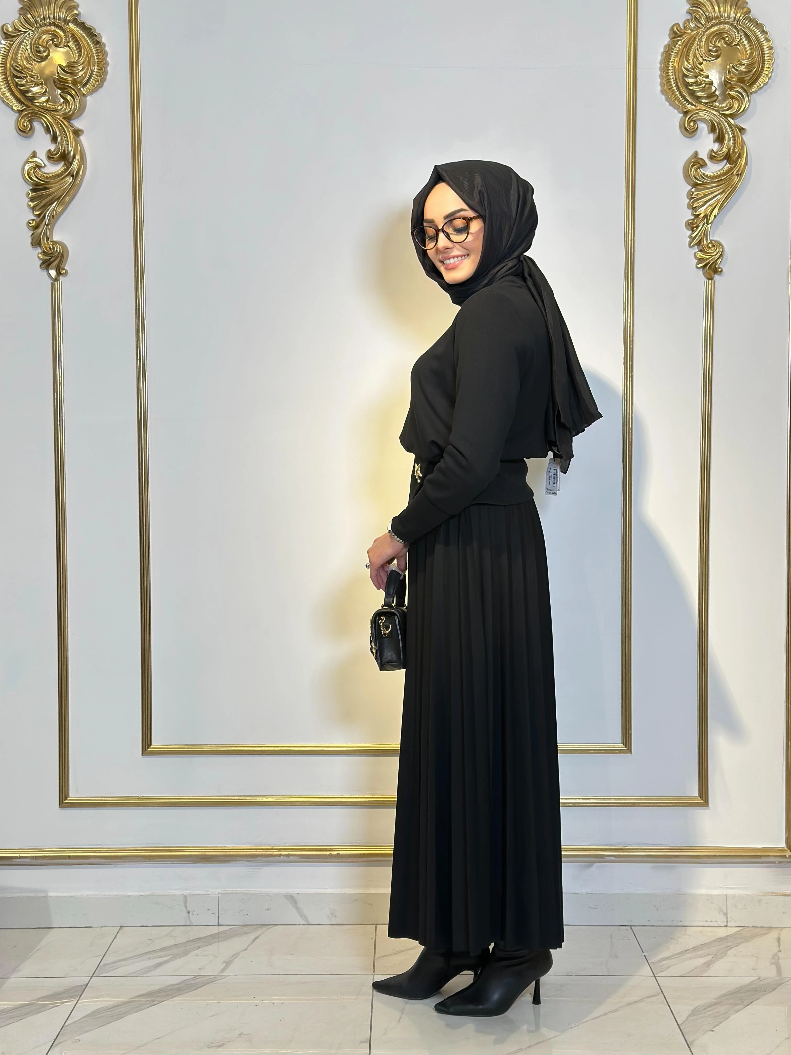 Pliseli Örme Takım-Tac 1596