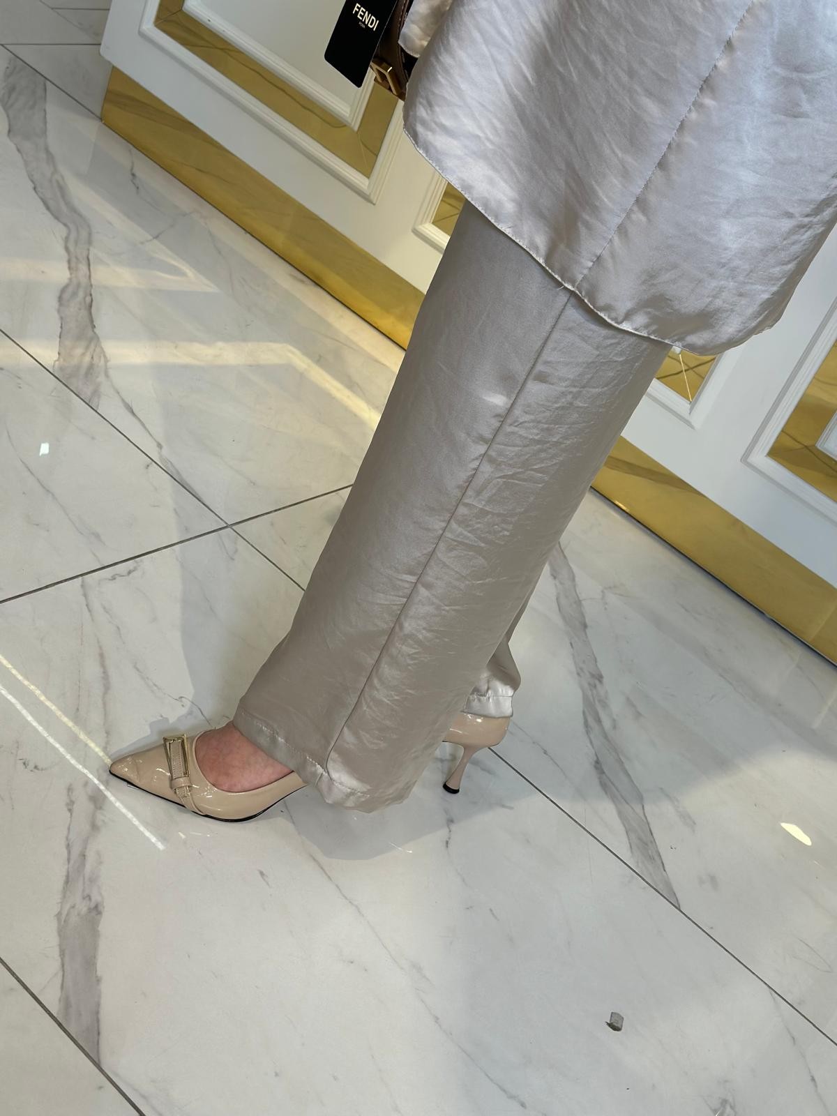 Bol Paça İpek Kumaş Pant.-Tac 12857