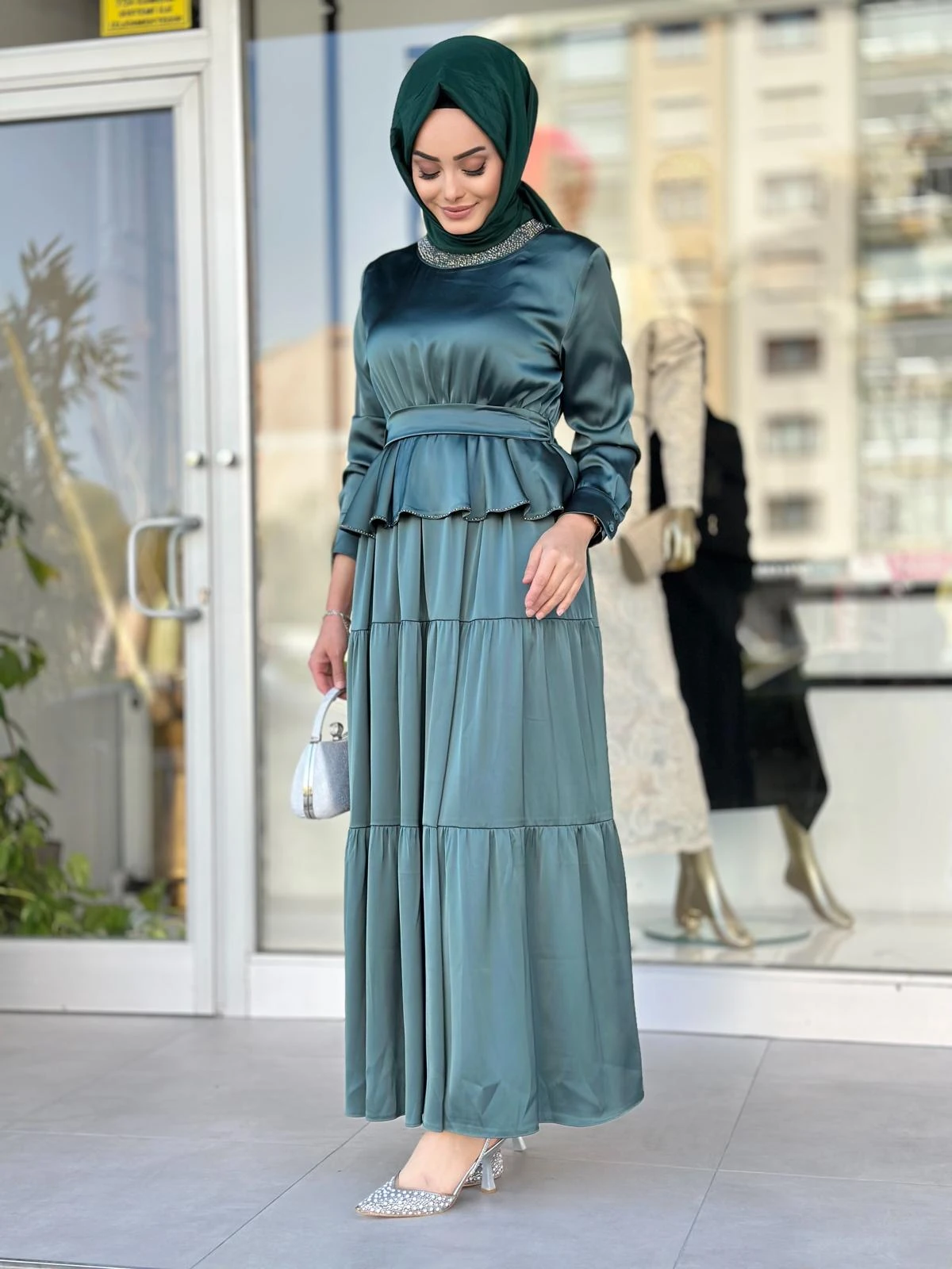 Atina Elbise-Tac 04590 - ZÜMRÜT YEŞİL