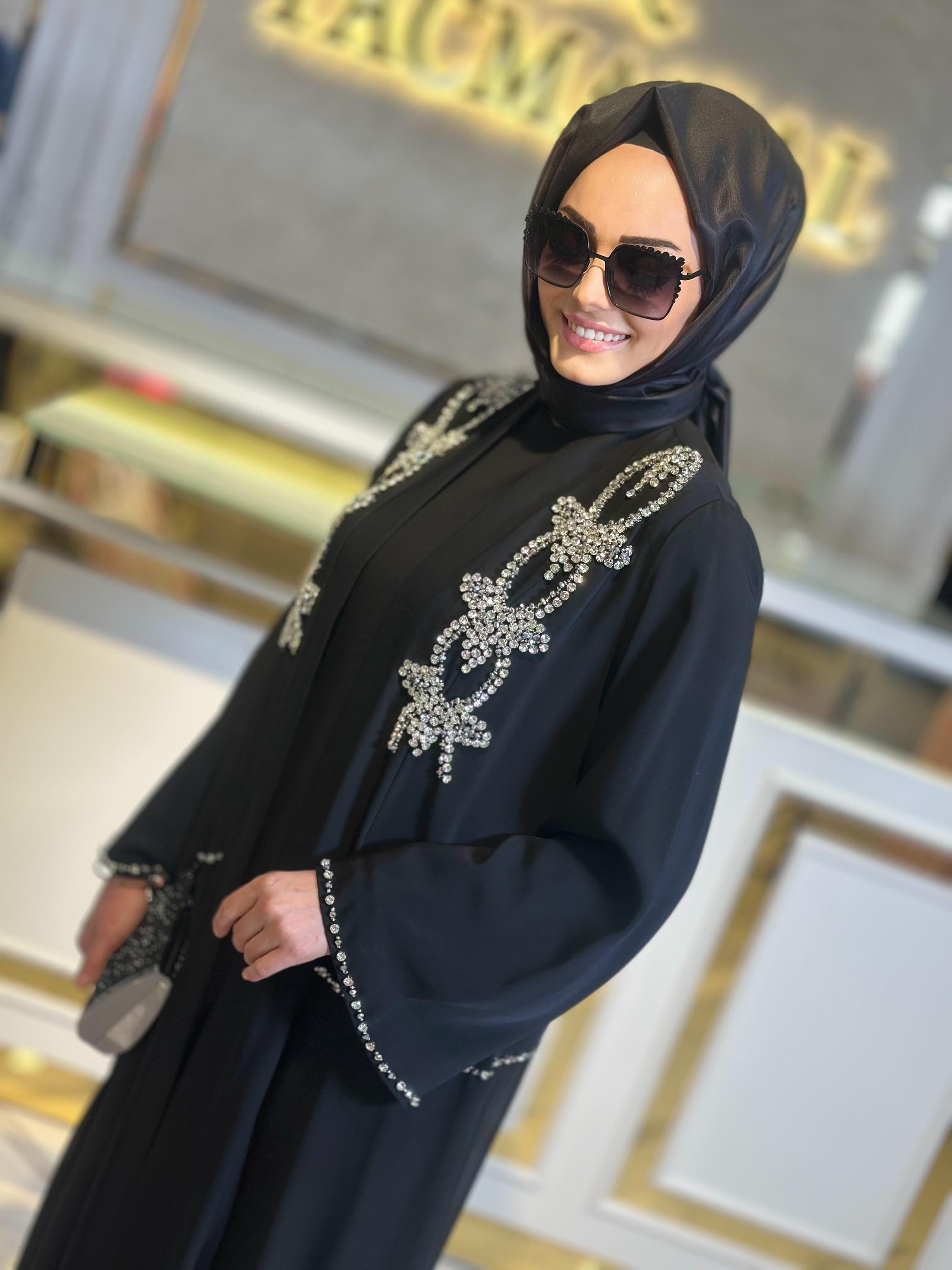 Omuz Boncuk İşleme Det. Abaya-Tac 6232