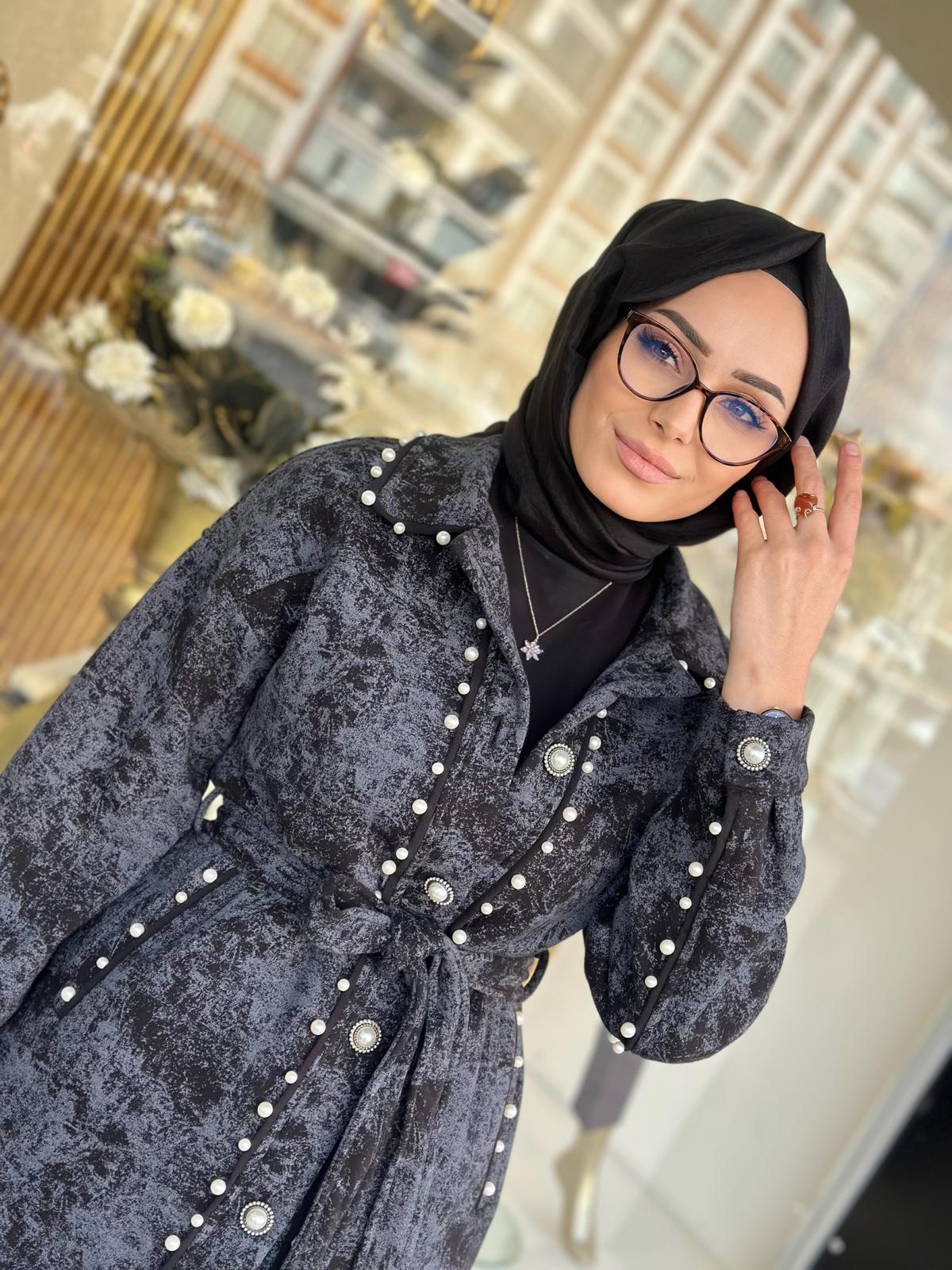 İnci Detaylı Ceket-Tac 7930