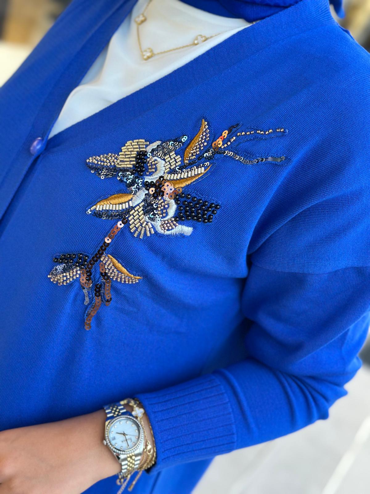 Çiçek Nakışlı Hırka-Tac 140327