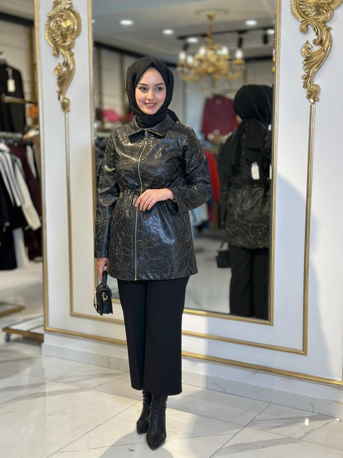 Pivoine Desenli Ceket-Tac 32699