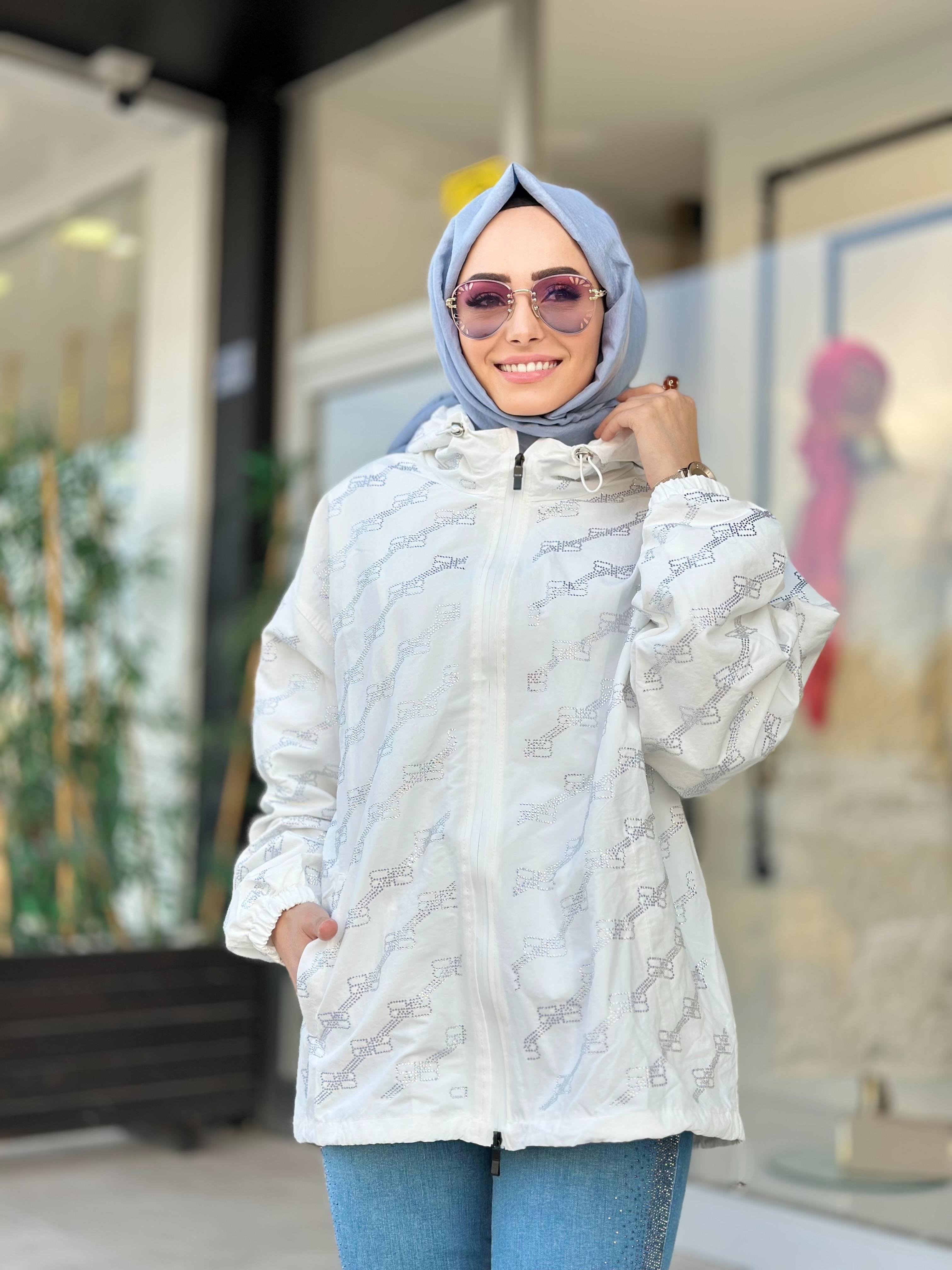 İthal Taşlı Trenç-Tac 87964