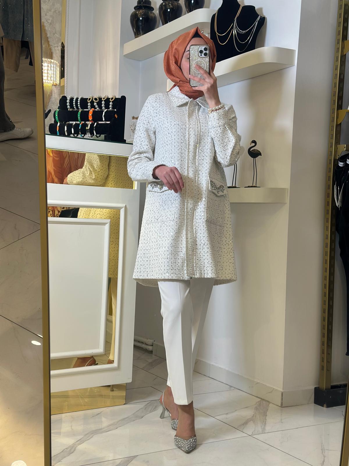 Cebi Taşlı Kot Ceket-Tac 5155