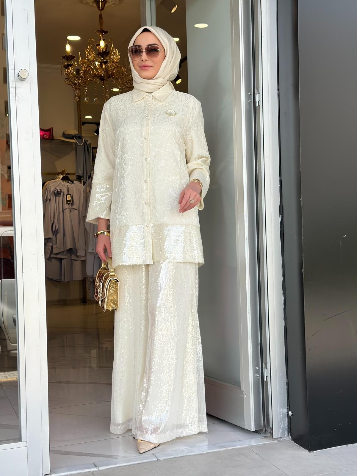 Dantel Pul Payet Pant.Takım-Tac 52011