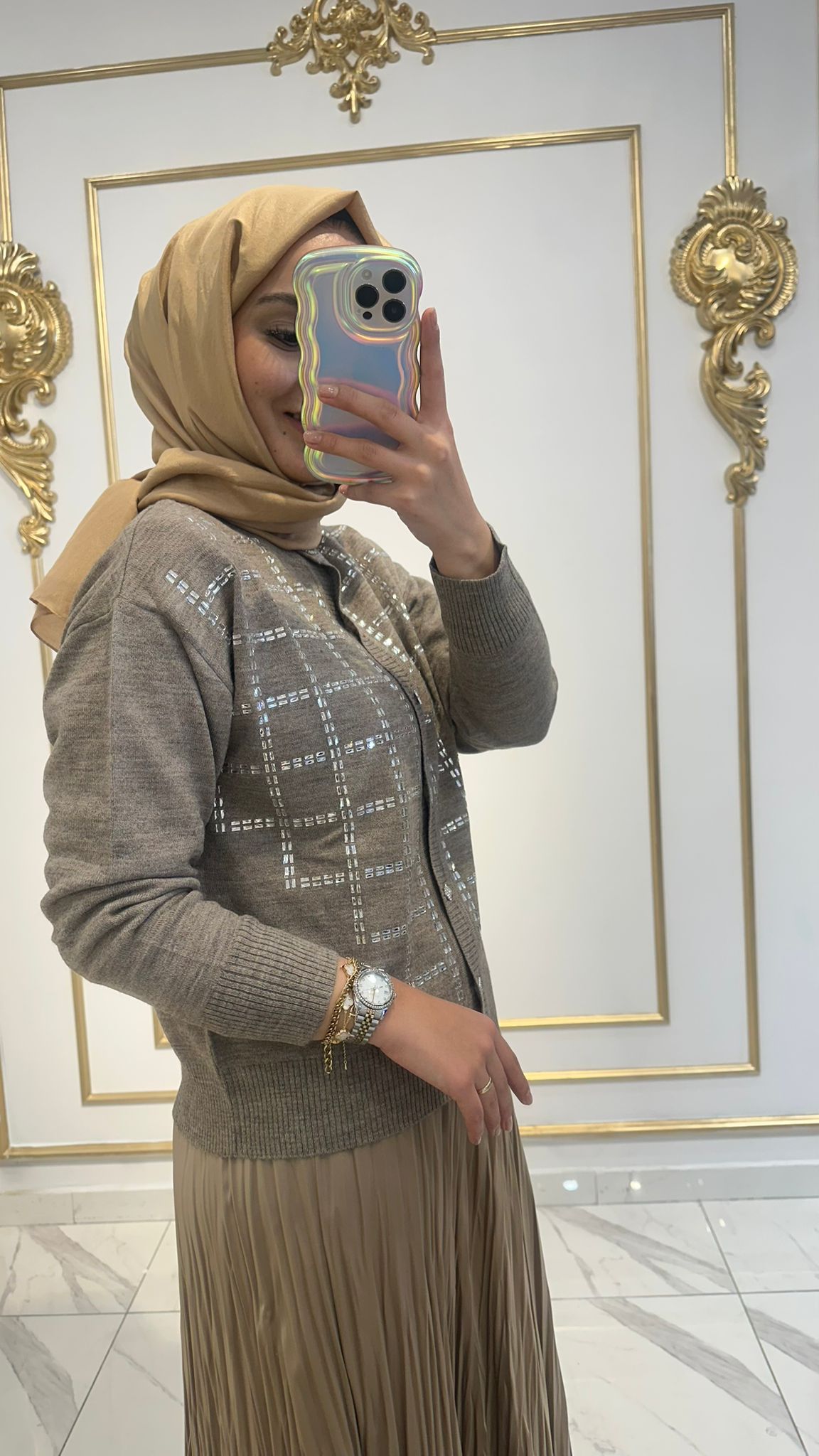 Önü Taşlı Hırka-Tac 6103