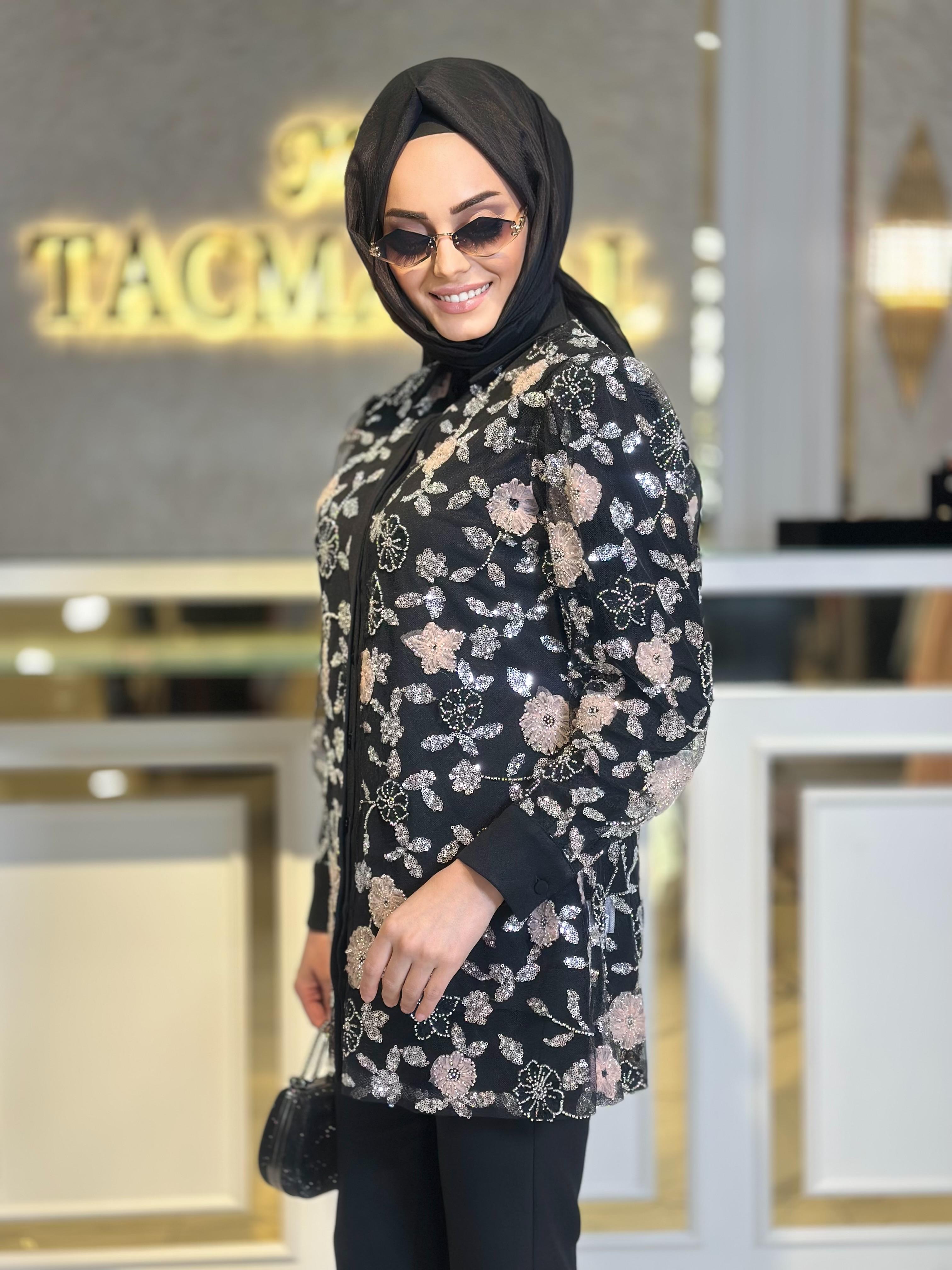 Gizemli Tül Gömlek-Tac 40010