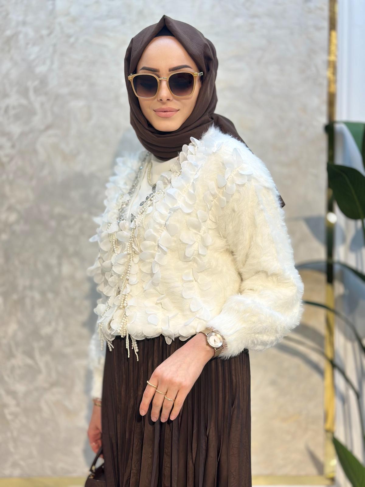 İncili Kısa İthal Hırka-Tac 52943