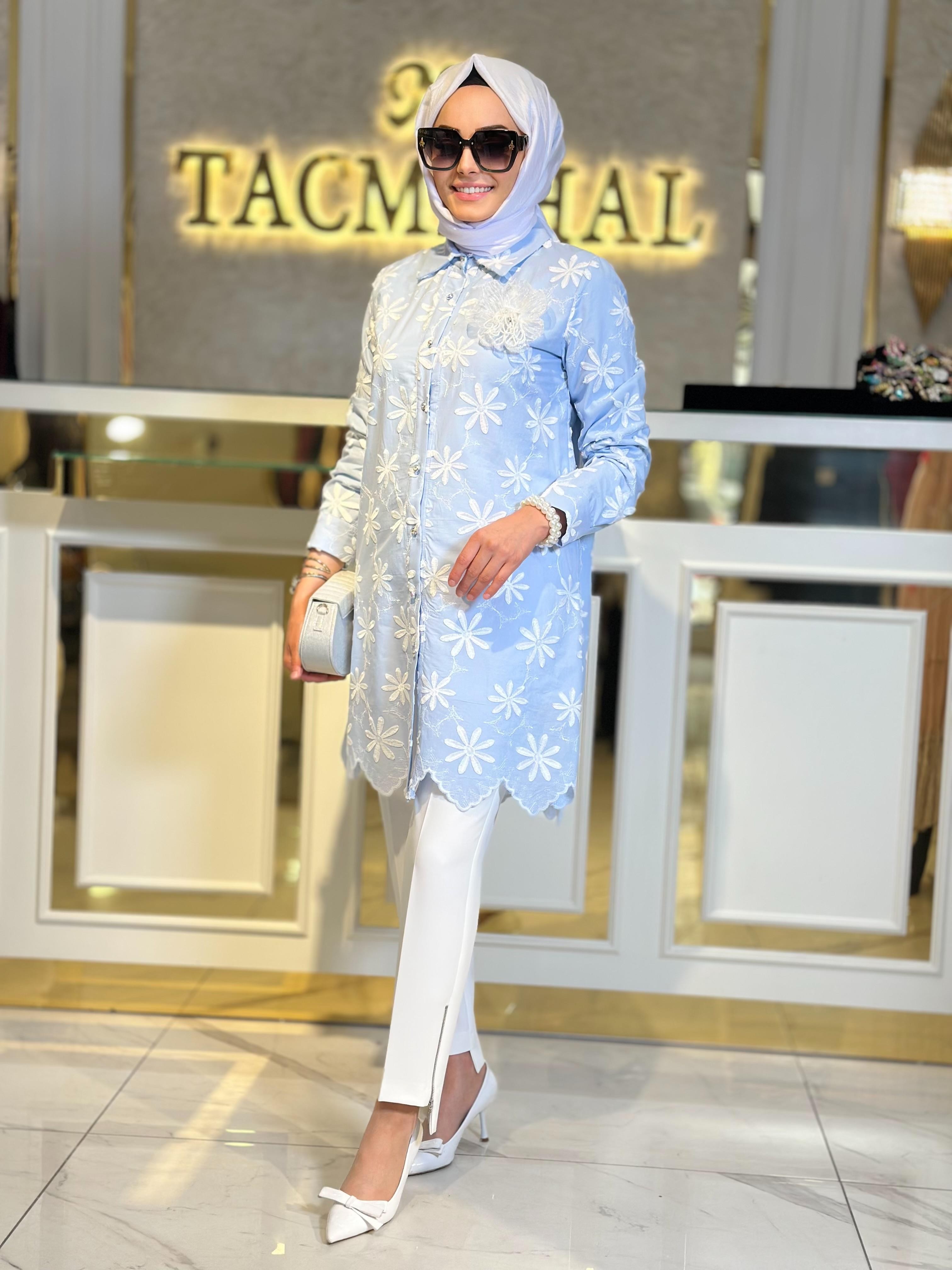 Papatya Desenli Ceket-Tac 3218