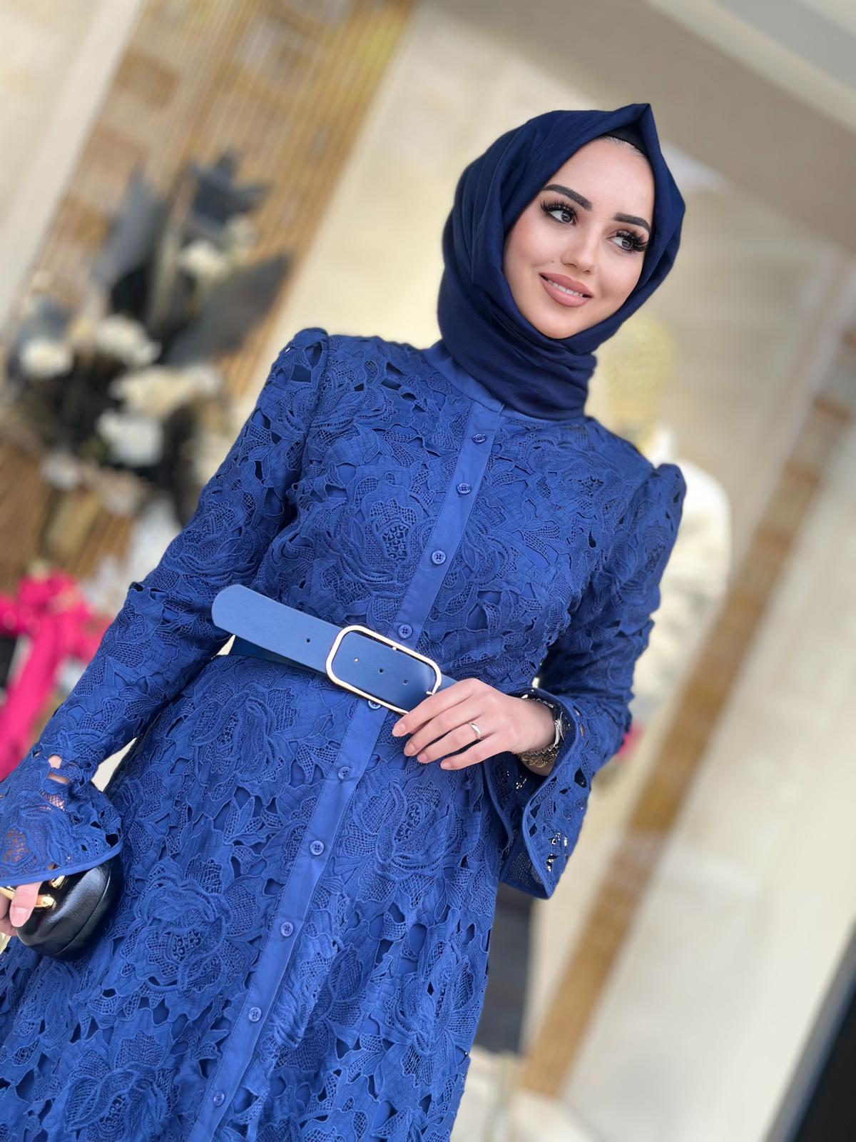 İthal Güpür Elbise-Tac 54196