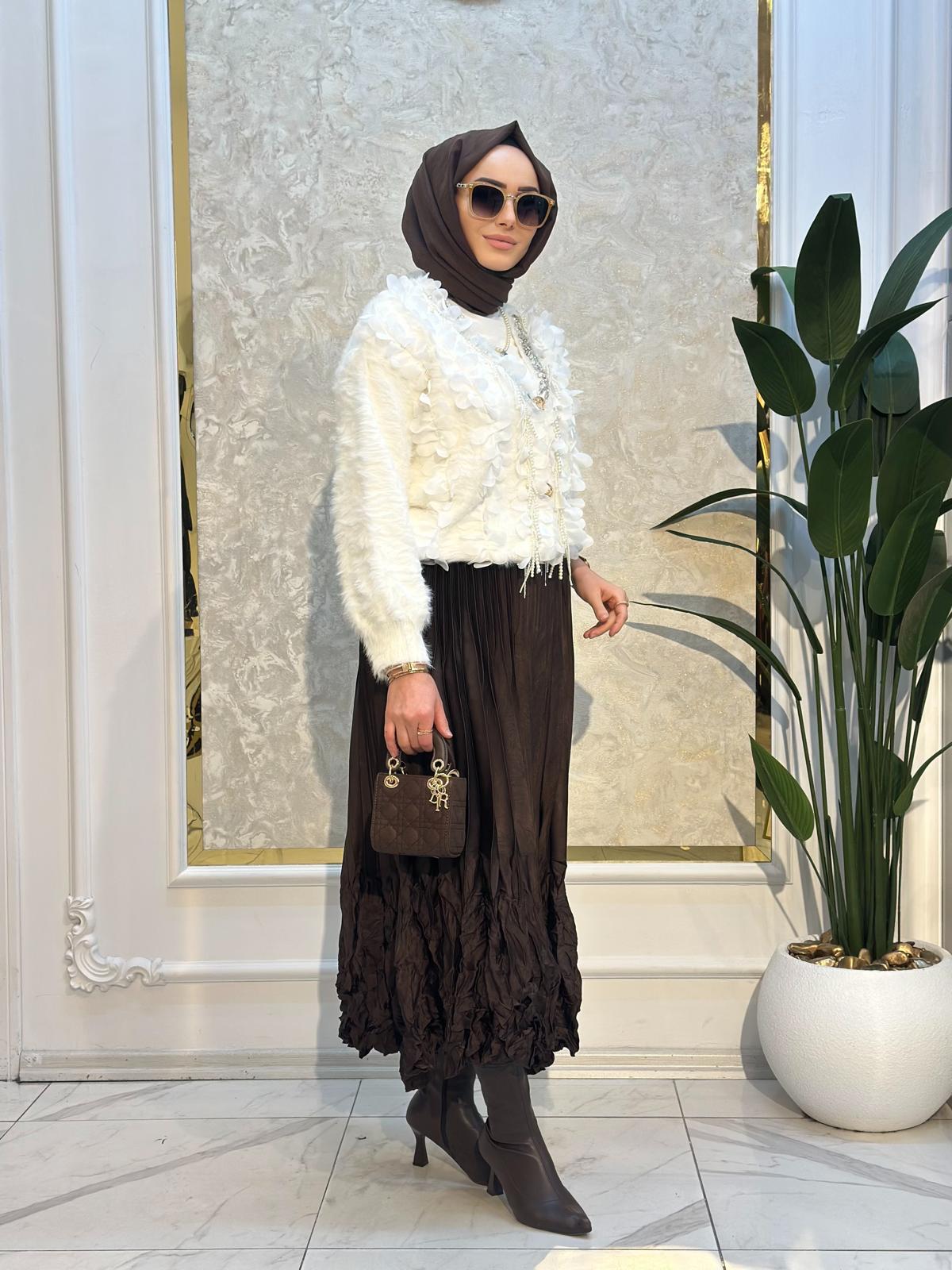 İncili Kısa İthal Hırka-Tac 52943