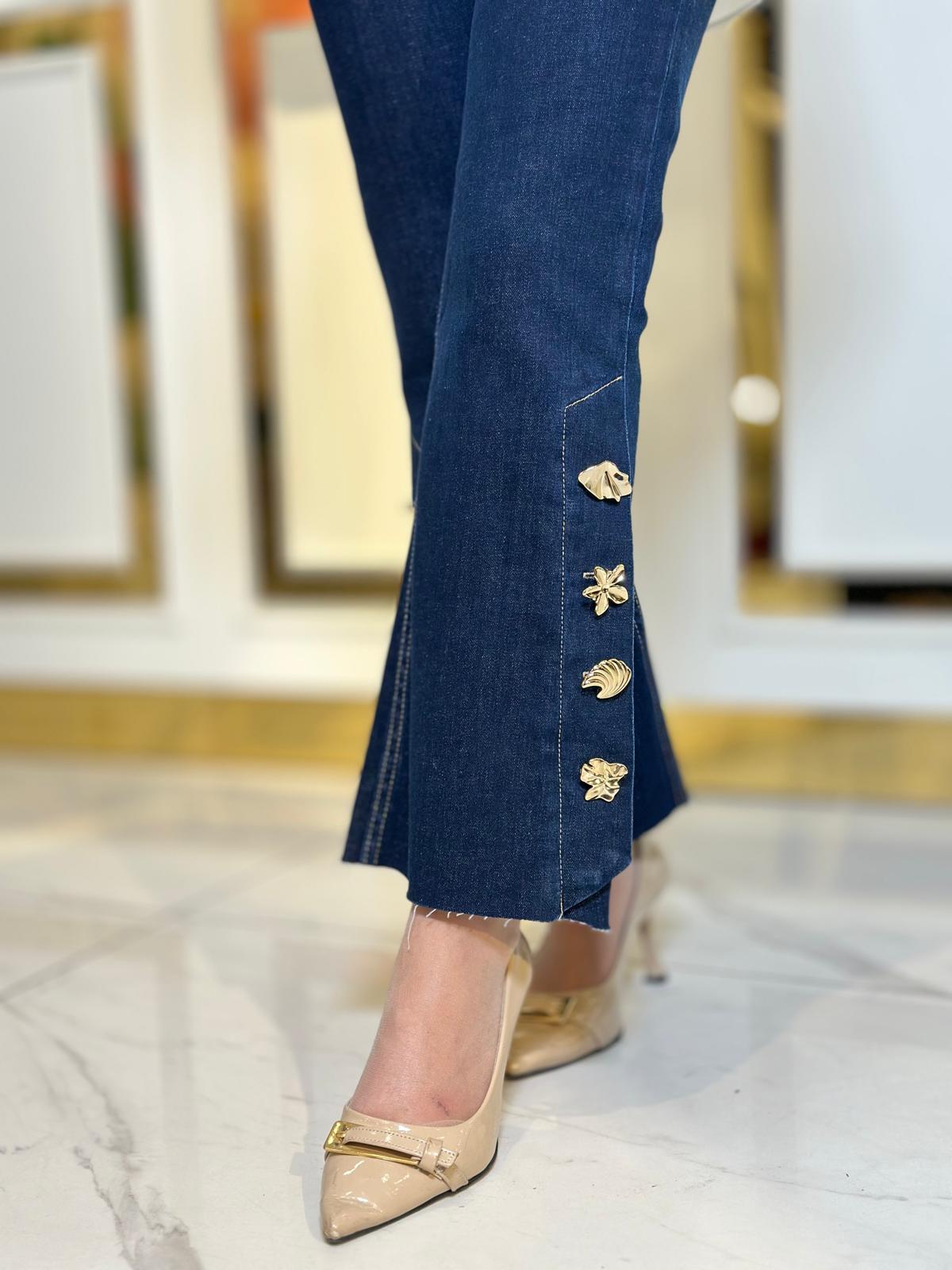 Paçası Aksesuarlı Jean-Tac 02605