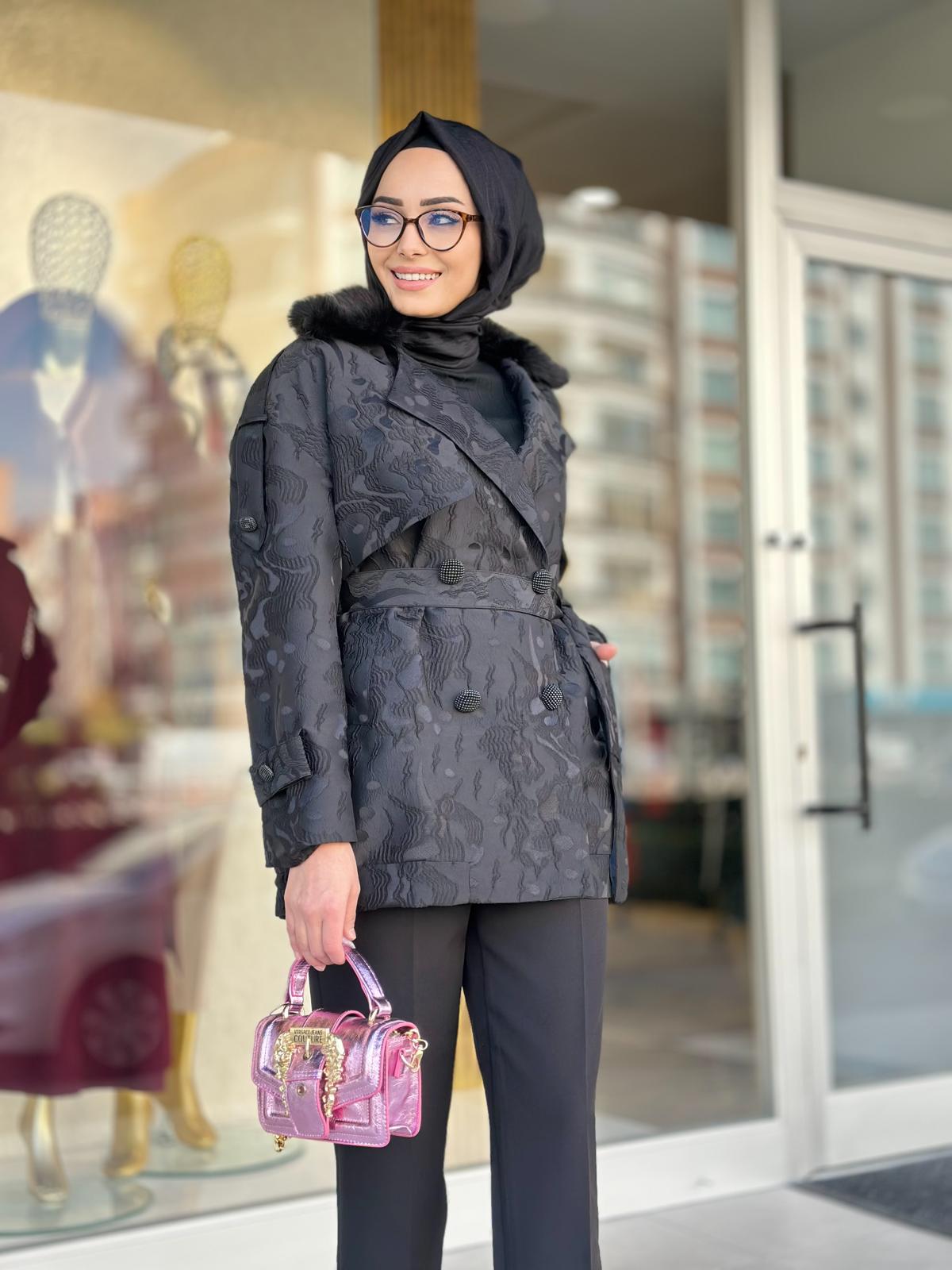 Yakası Kürklü Jakar Kap-Tac 7964