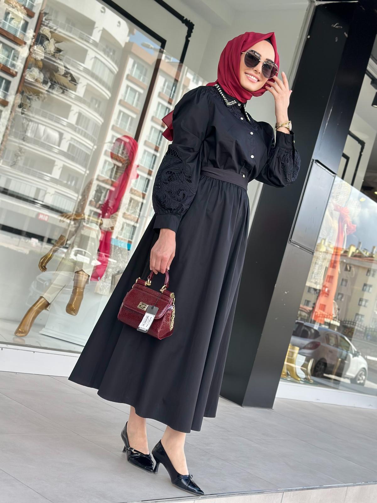 Lioara Güpürlü Elbise-Tac 5007