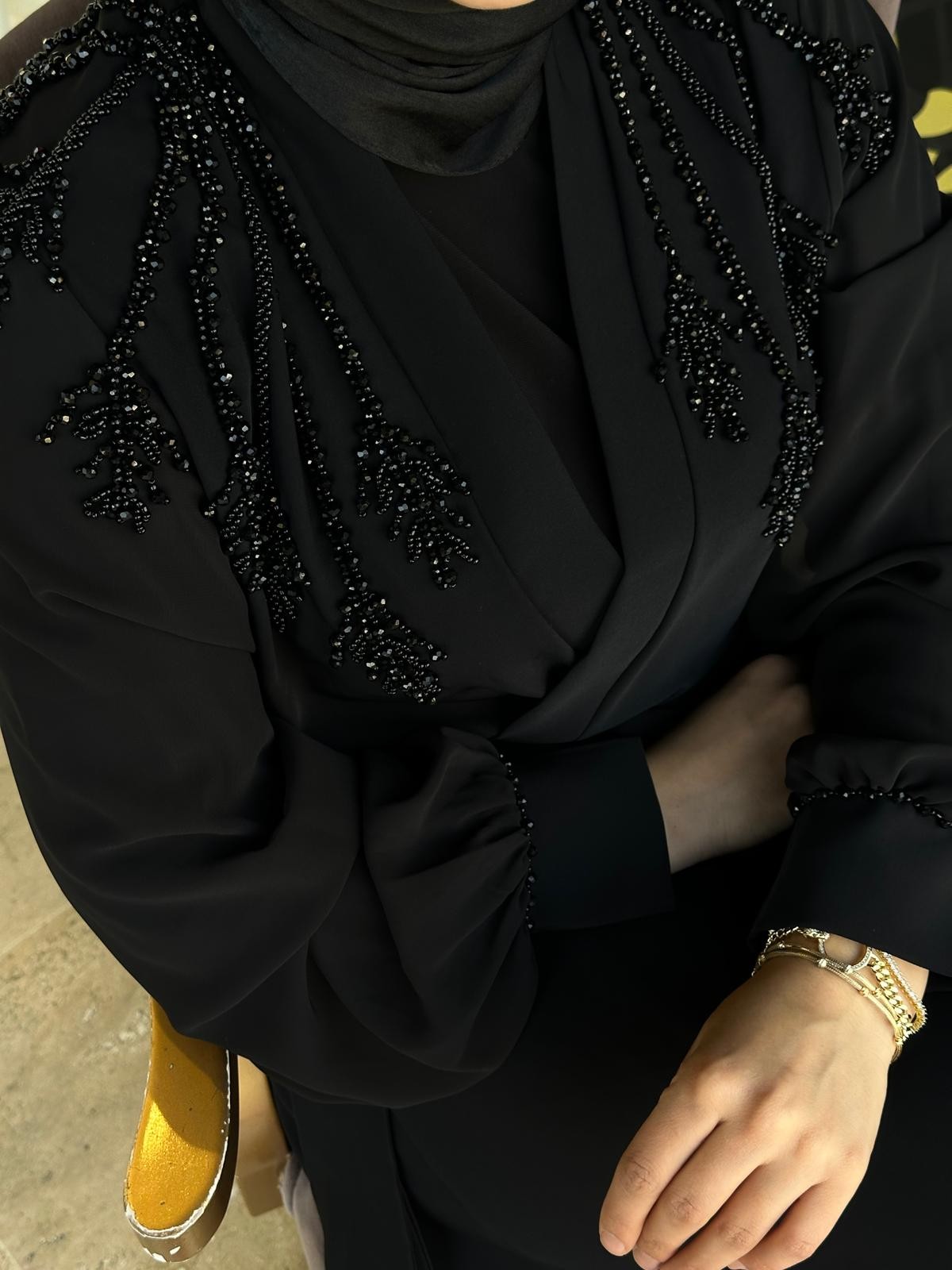 Kolu Şifon Abaya- Tac 8523