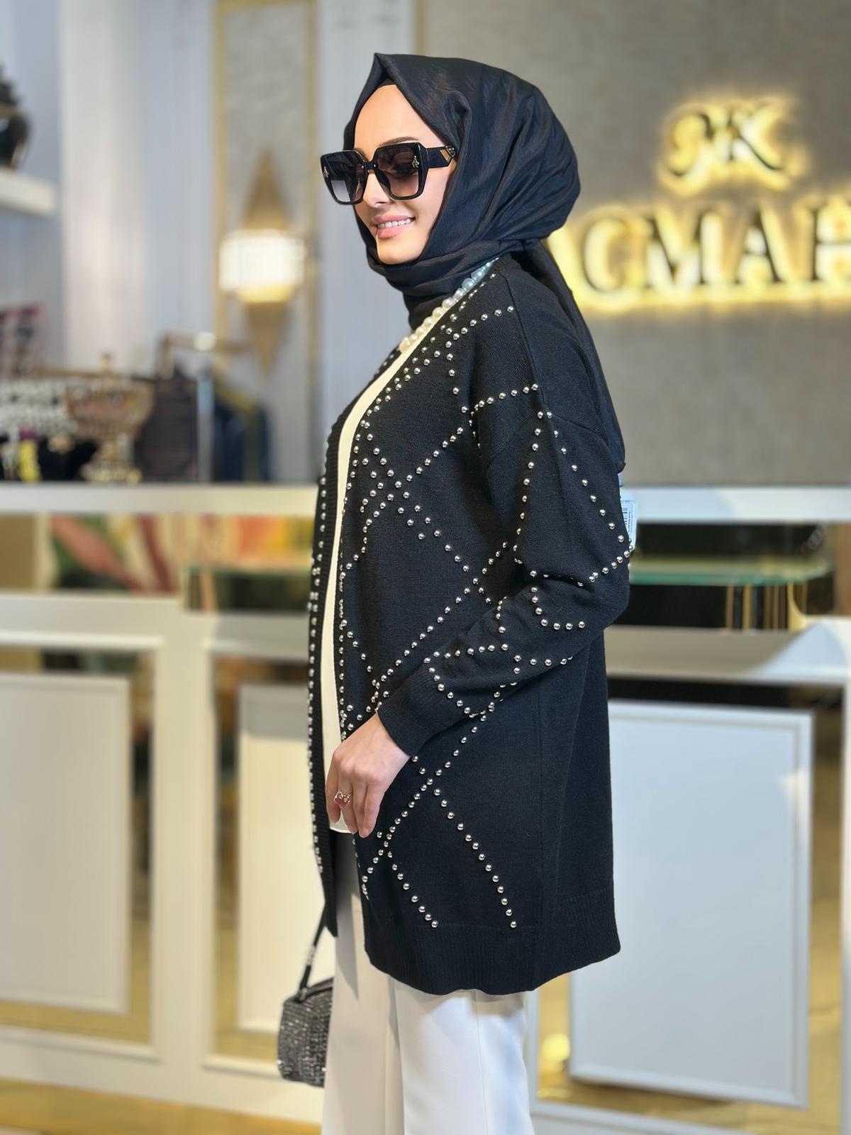 İnci Det.Hırka-Tac 6106 - SİYAH