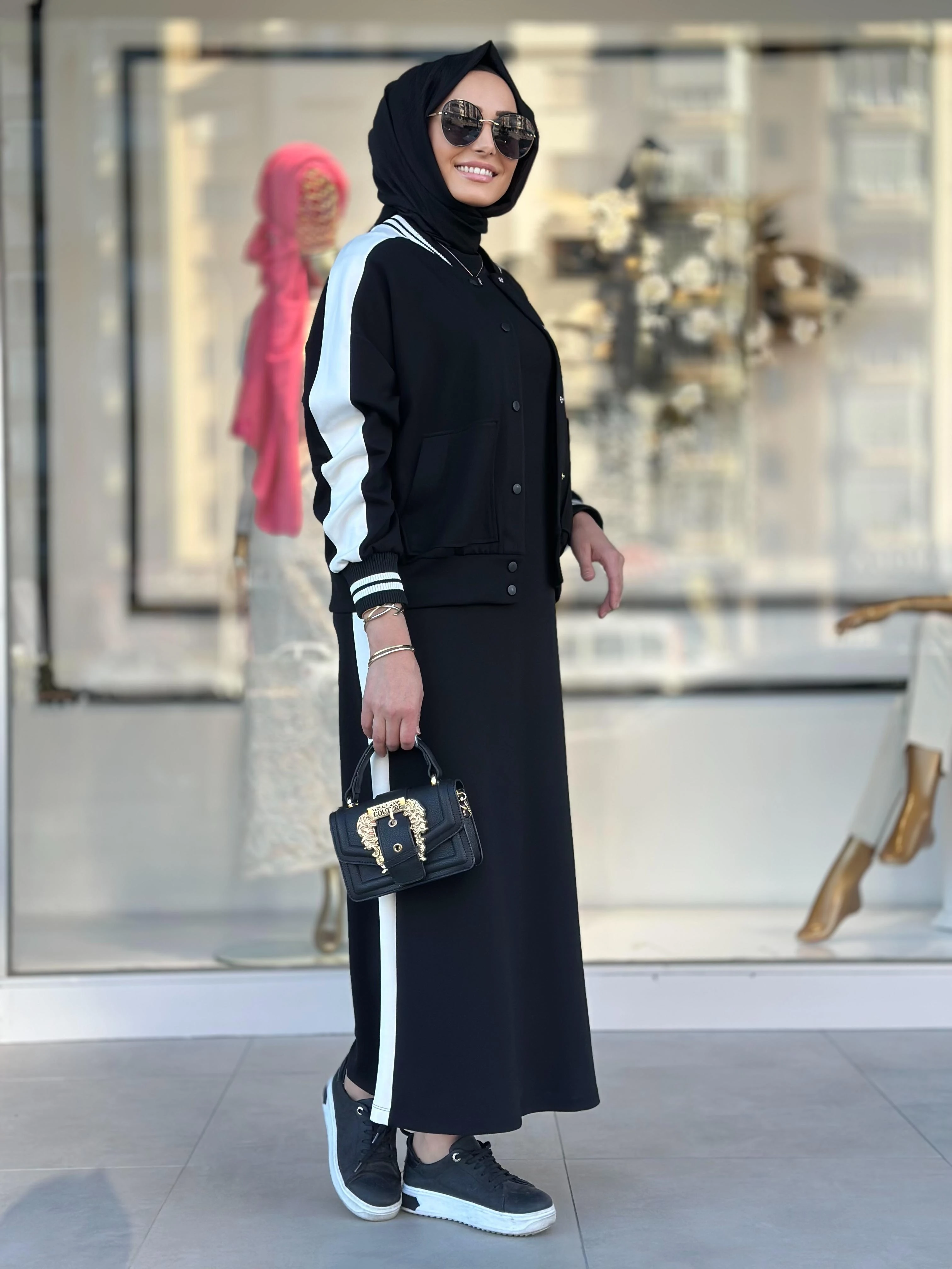 Cepli Tüylü Elbiseli Takım-Tac 1569