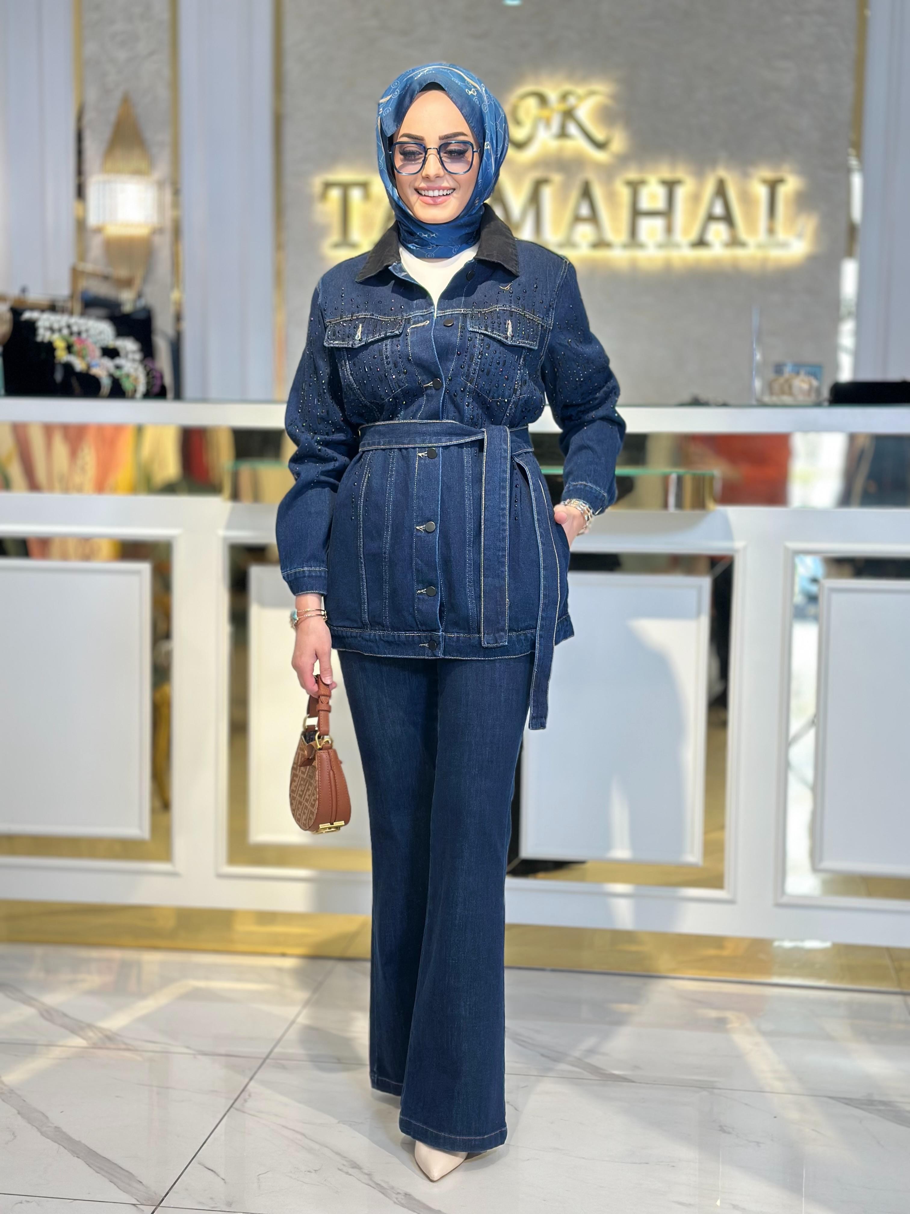 Verona Taşlı Denim Ceket-Tac 1566