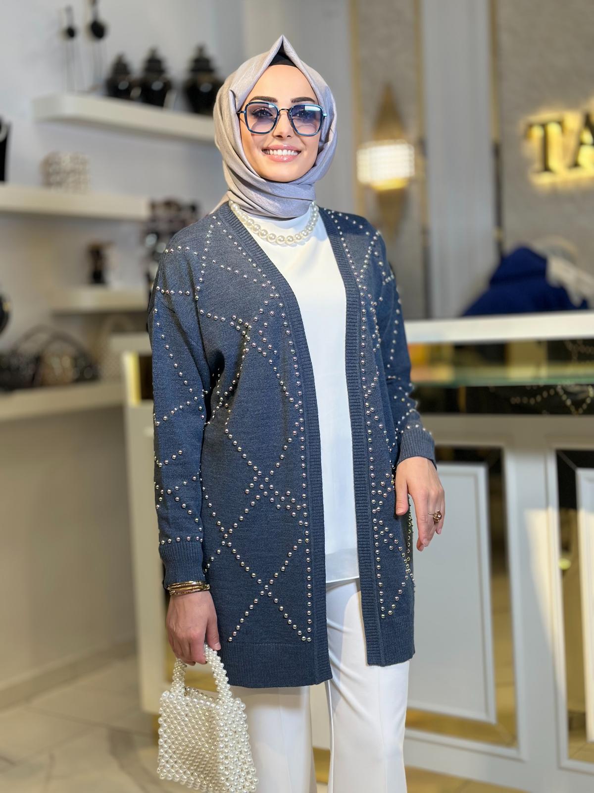 İnci Det.Hırka-Tac 6106 - İNDİGO