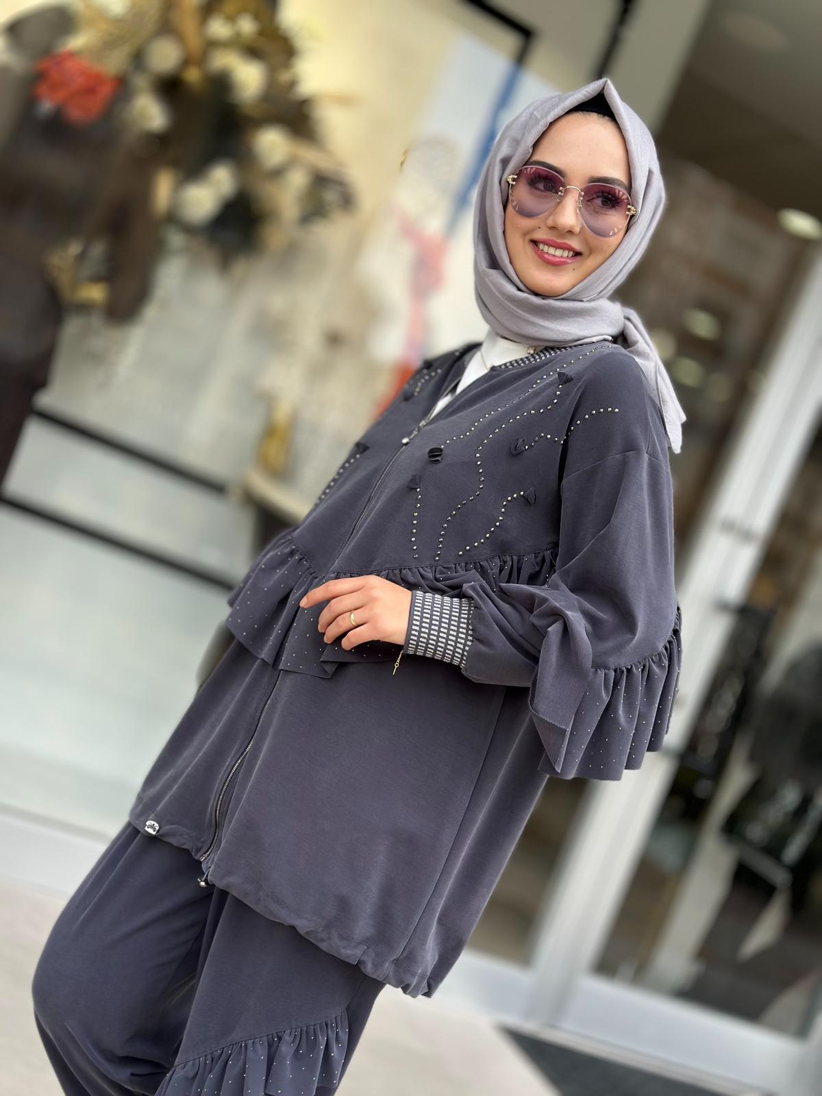 Fırfır Det. Şalvar Pant. Takım-Tac 8807