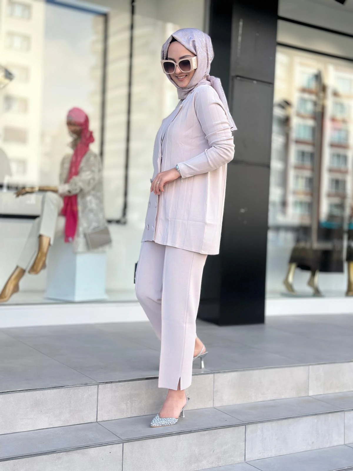 Kruvaze Düğmeli Pant. Takım-Tac21694