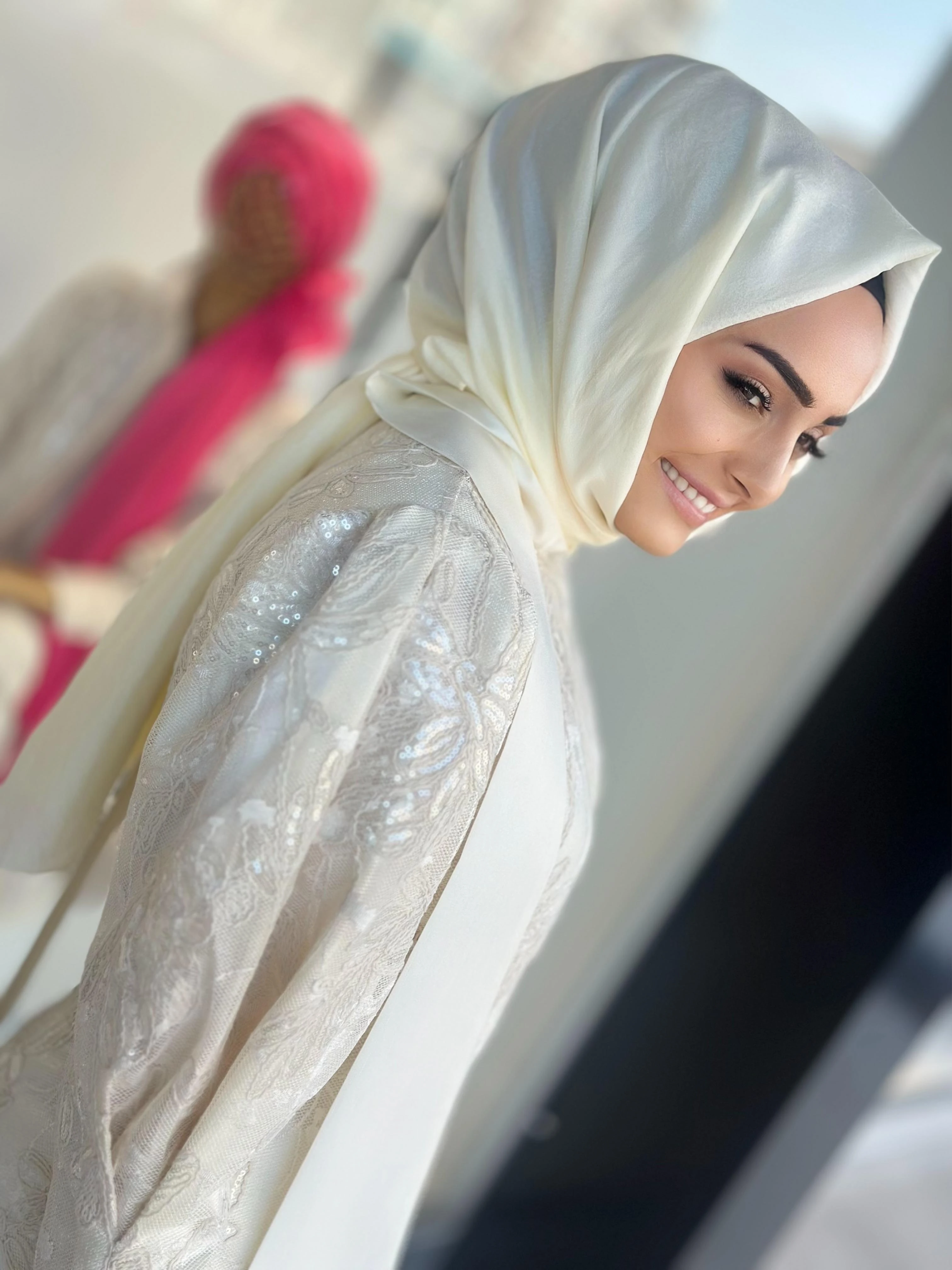 Dantelli Asimetrik Elbise-Tac 54006