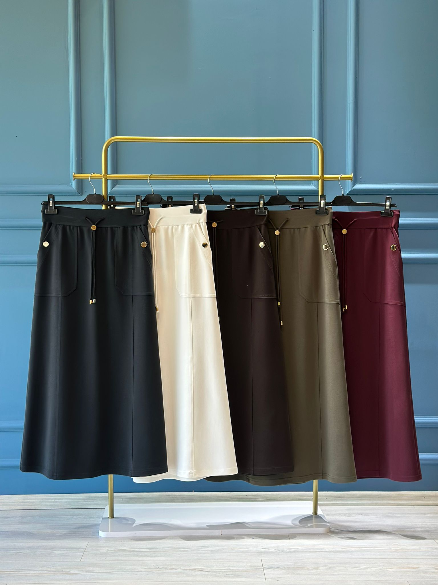 Cep Düğmeli Çan Etek-Tac 5472