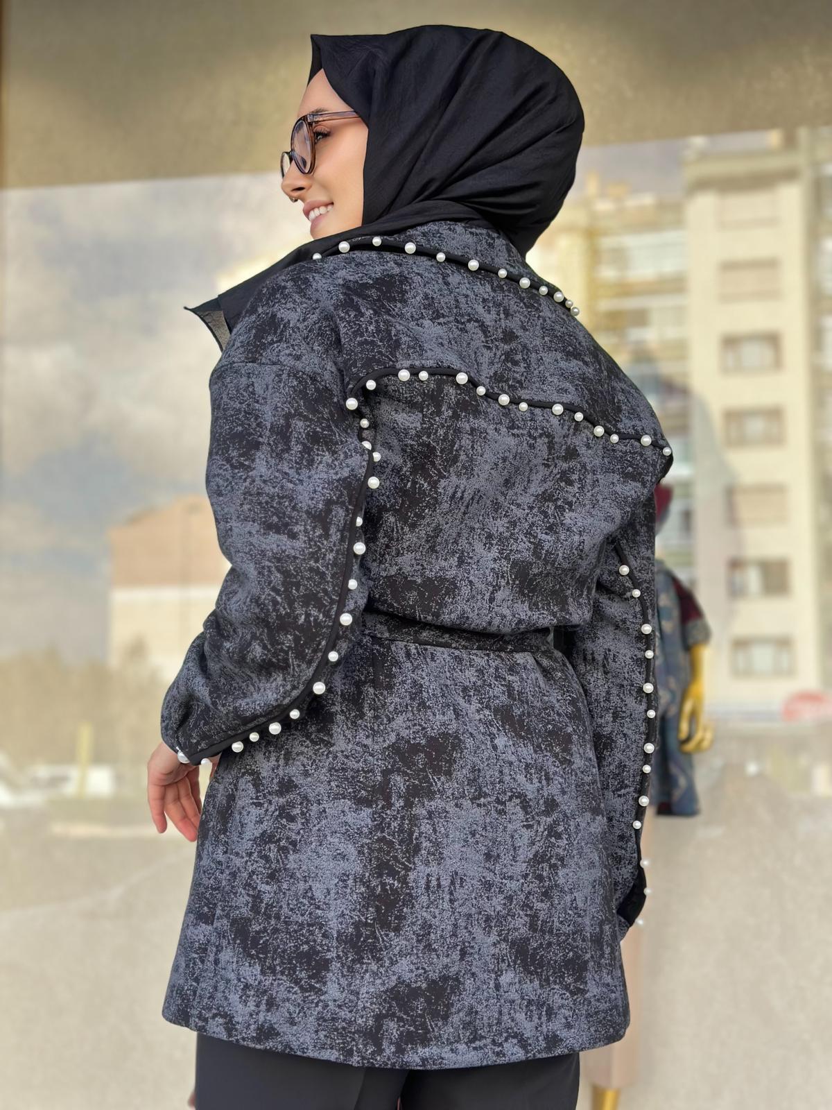 İnci Detaylı Ceket-Tac 7930