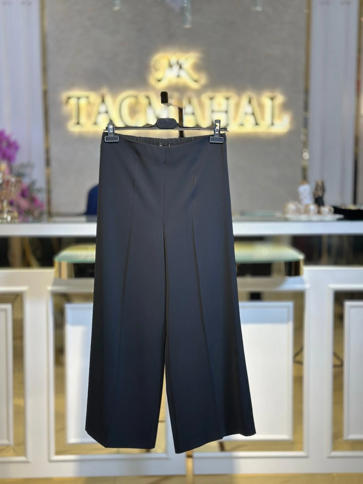 Arkası Lastikli Geniş Paça Pant.-Tac 05386