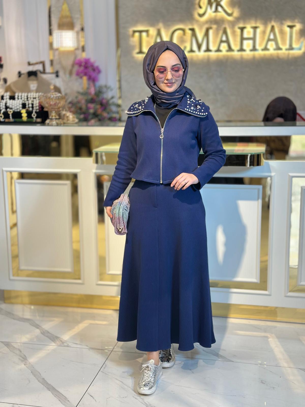 Yaka Det.Etek Takım-Tac 19500 - LACİVERT