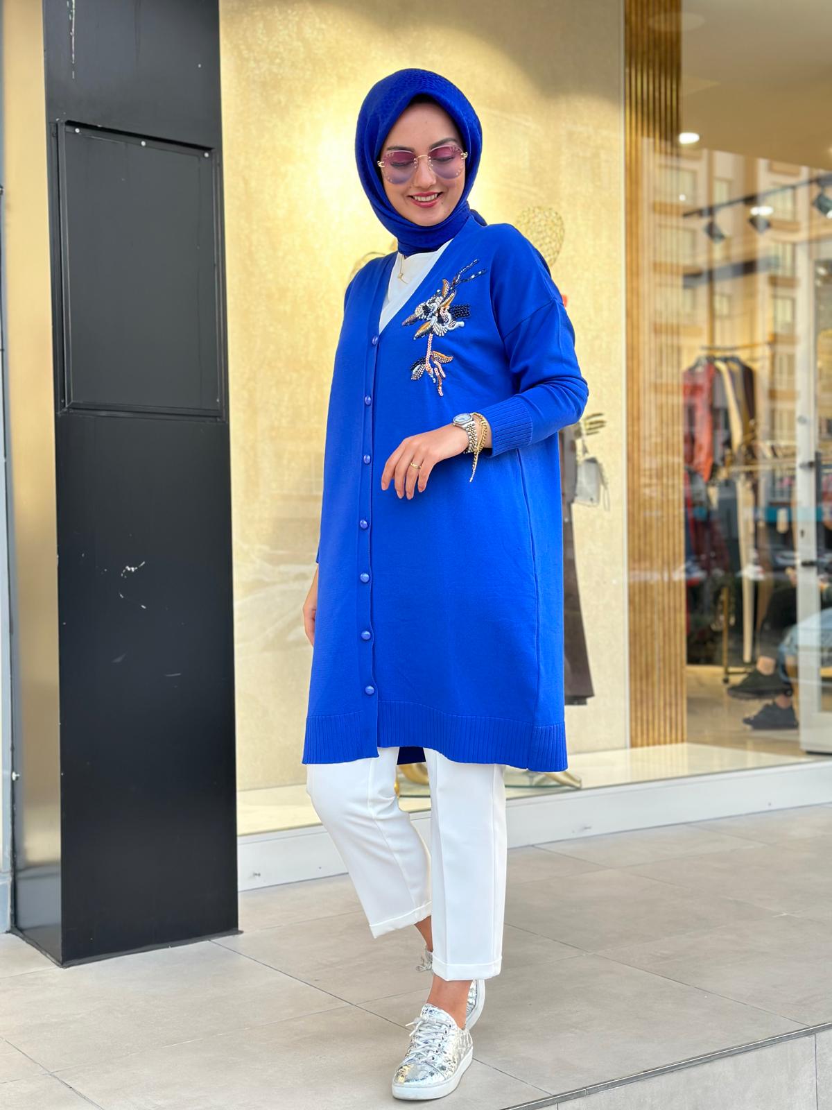 Çiçek Nakışlı Hırka-Tac 140327