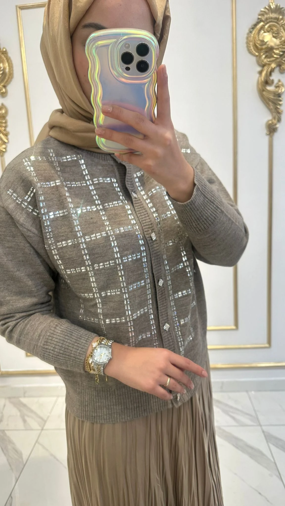 Önü Taşlı Hırka-Tac 6103