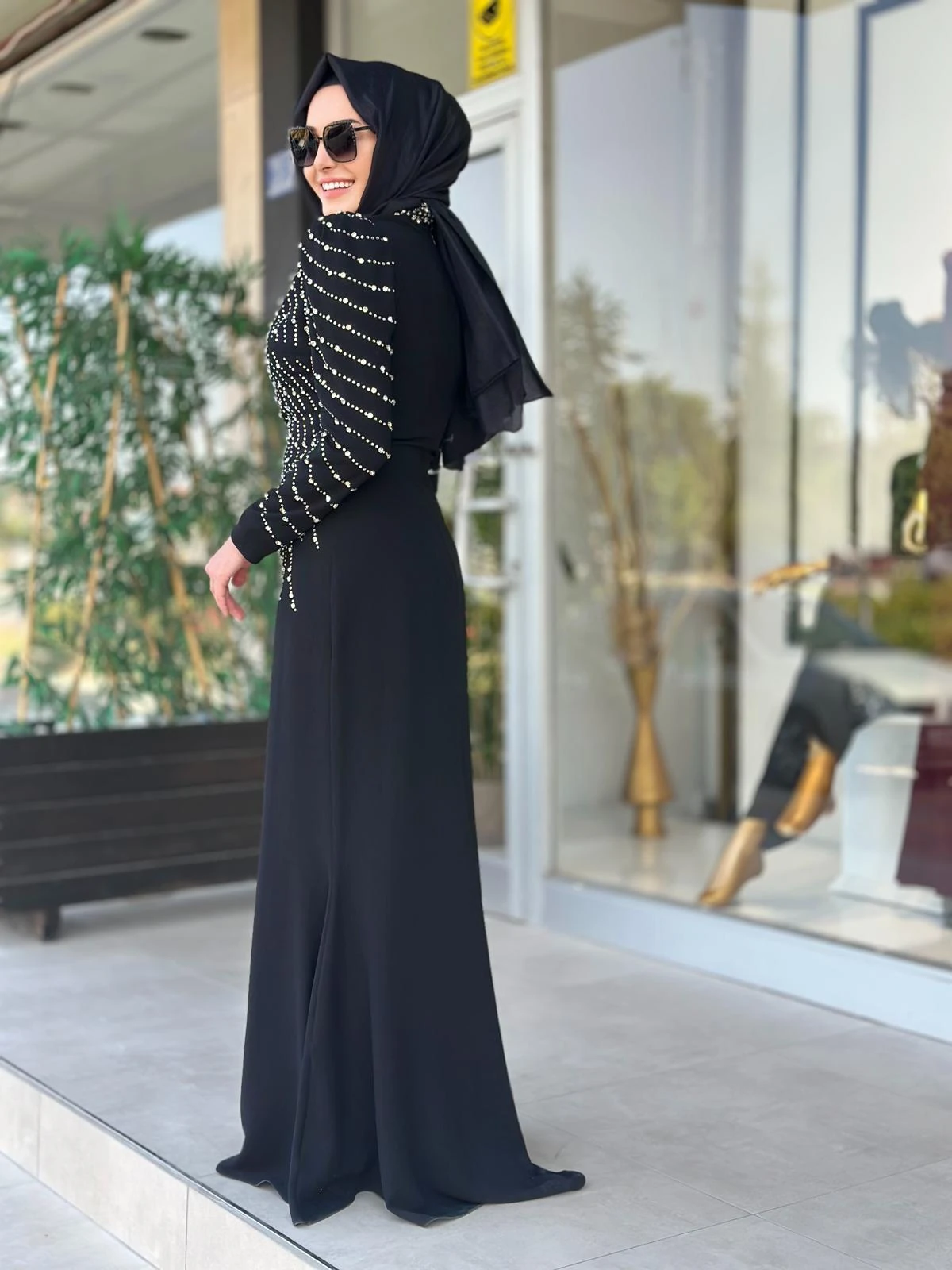 Üstü Ful Taşlı Abiye-Tac 4328