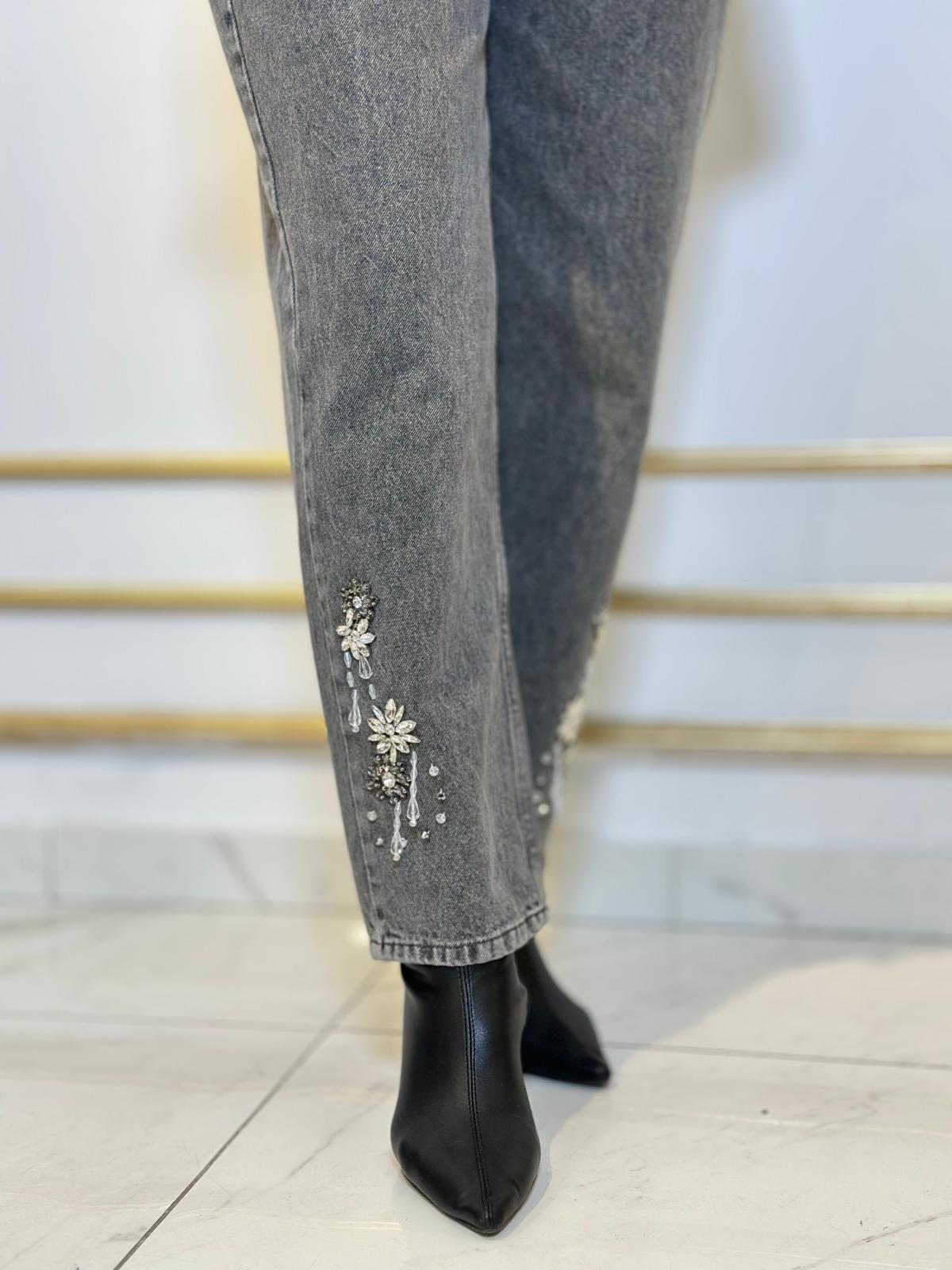Paçası Taşlı Jean Pant.-Tac 2603