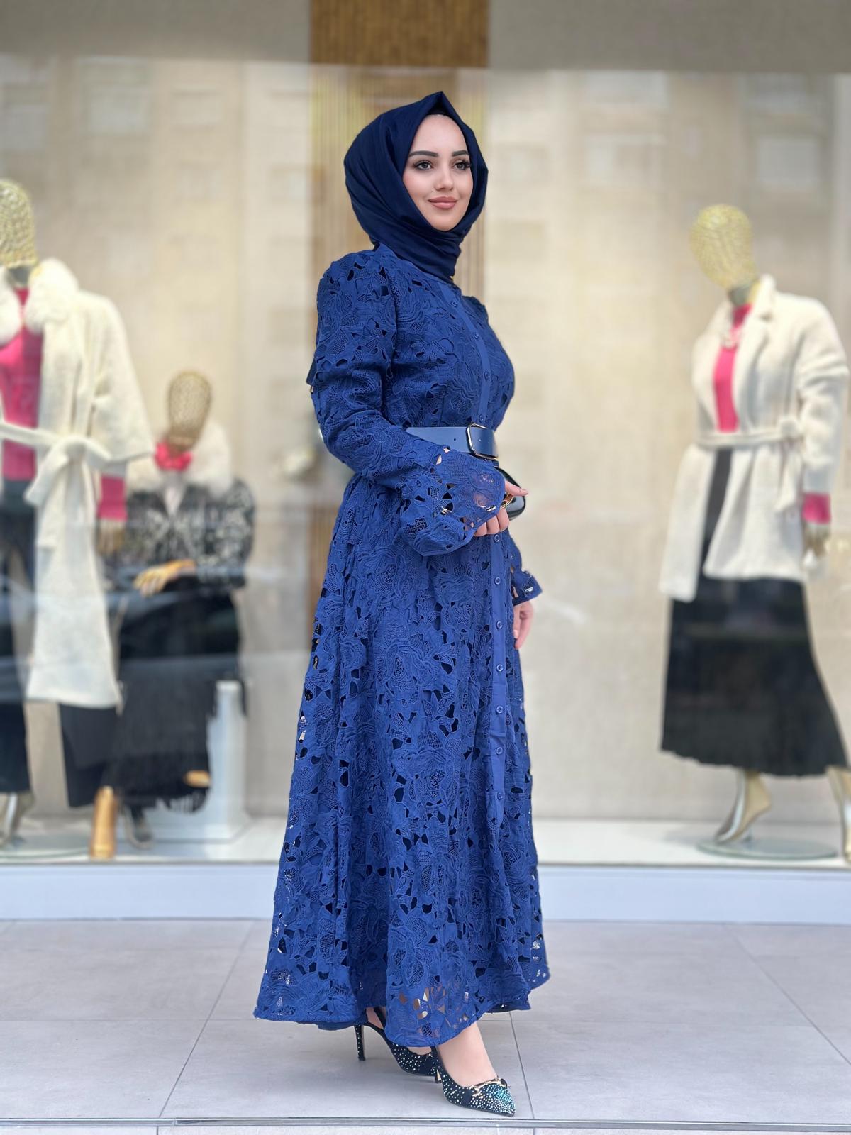 İthal Güpür Elbise-Tac 54196