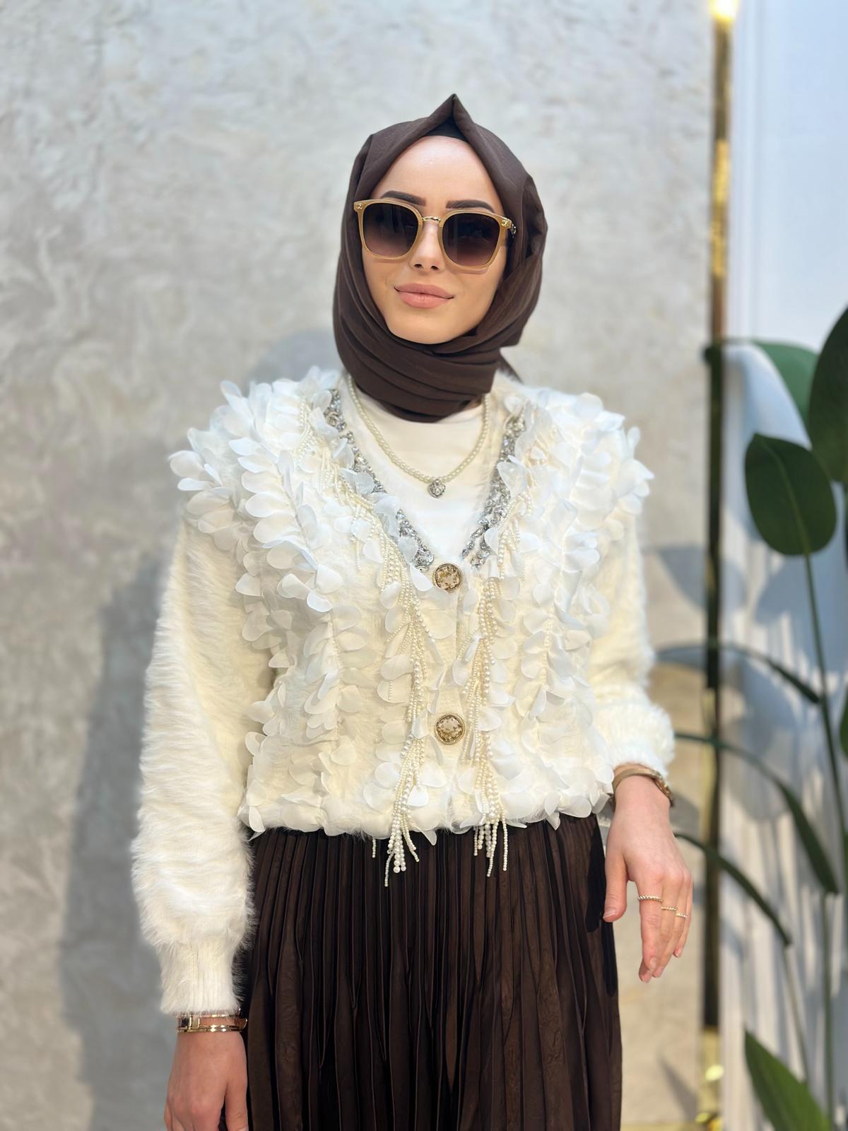 İncili Kısa İthal Hırka-Tac 52943