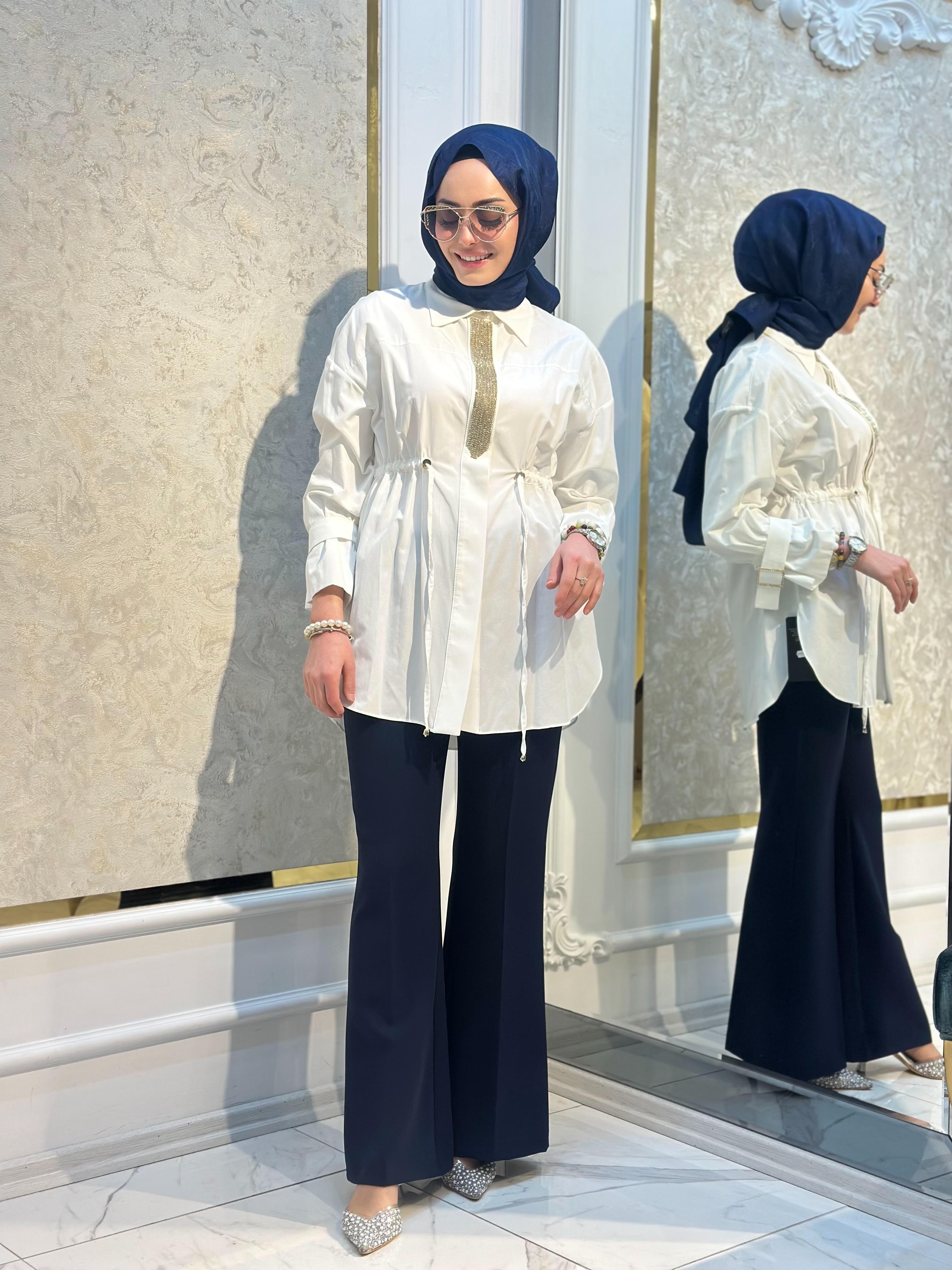 Önü Taşlı Gömlek-Tac 8600