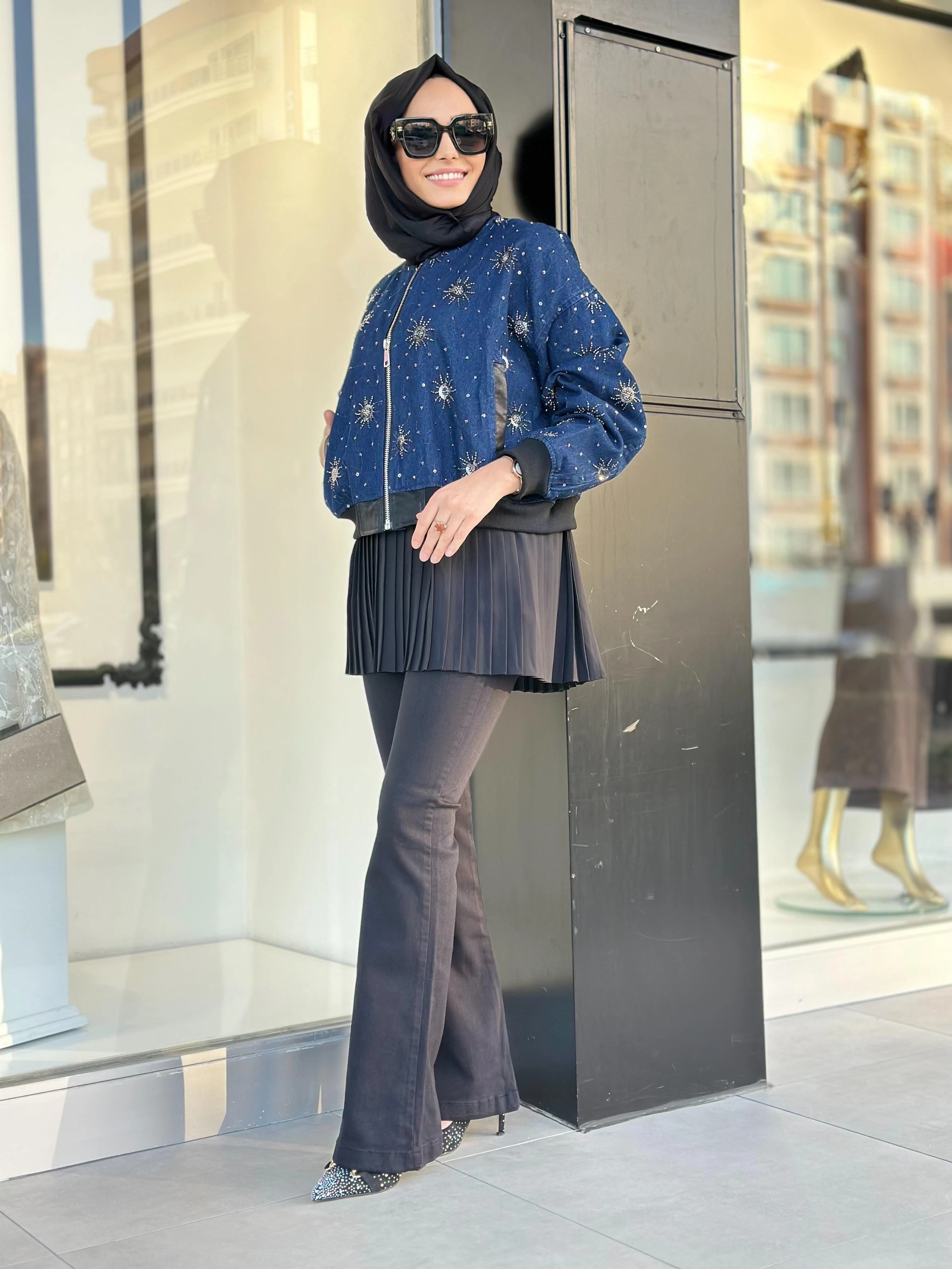 İthal Kısa Kot Ceket-Tac 87968