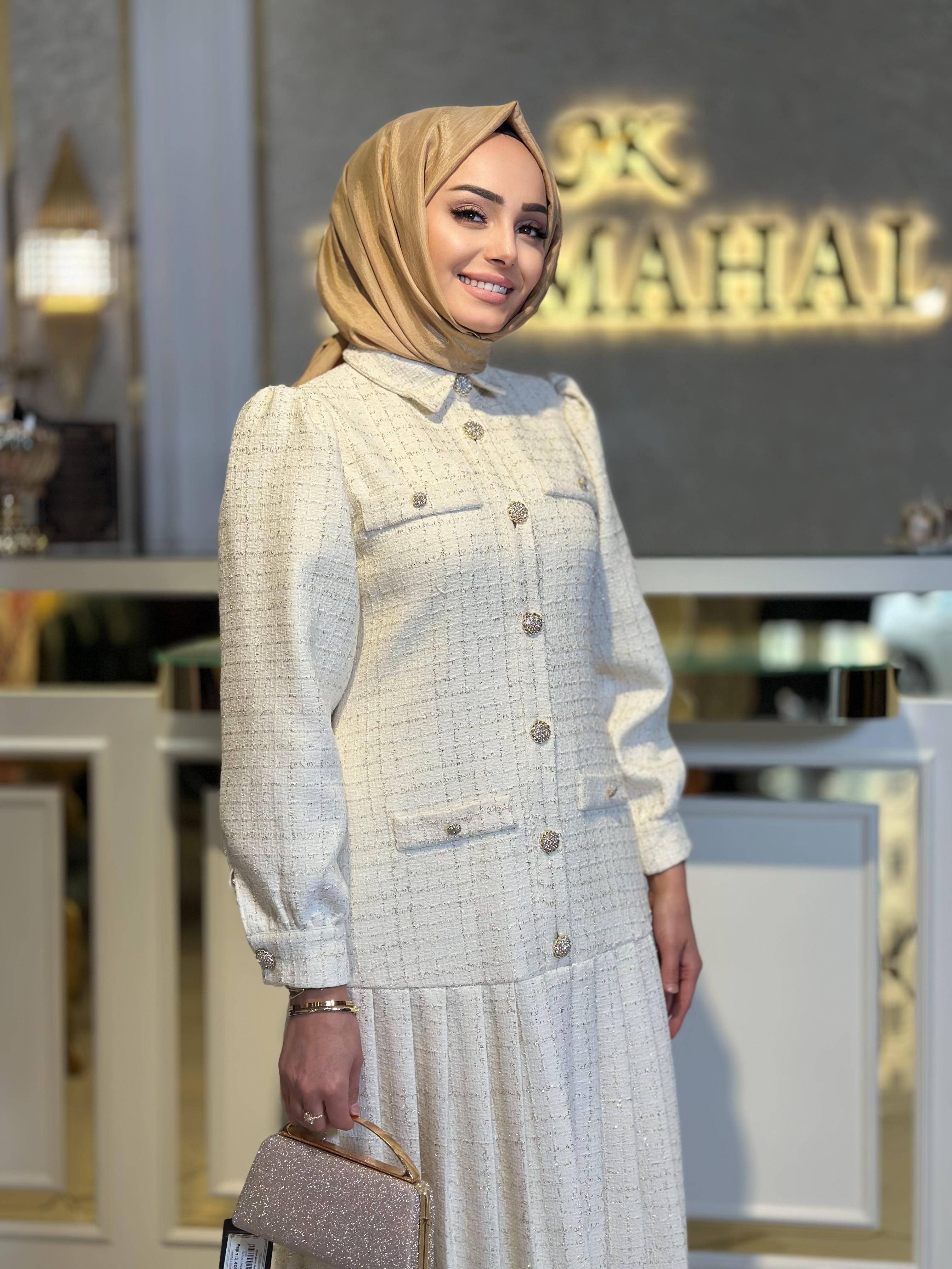 Piliseli Tüvit Elbise-Tac 55062