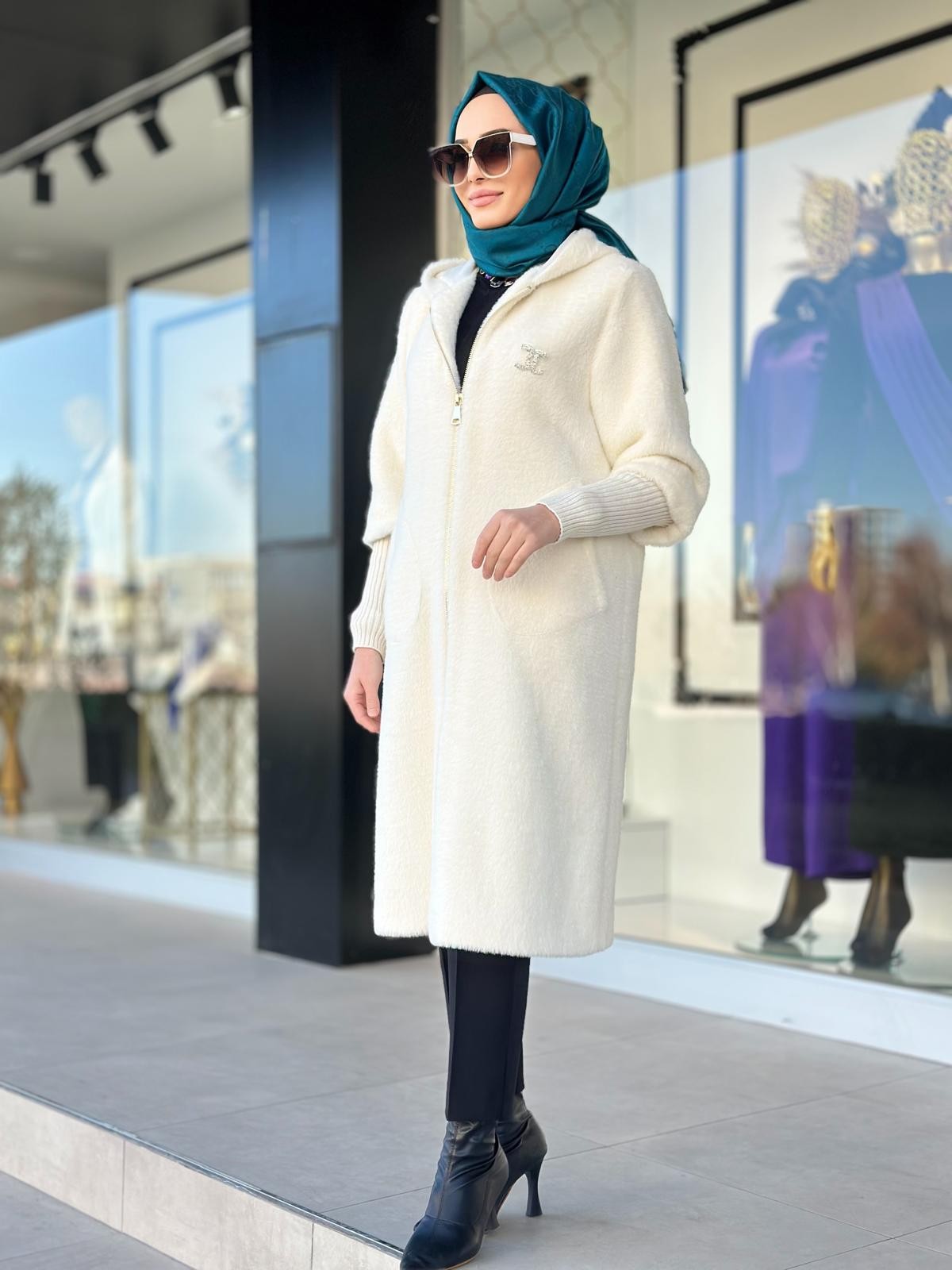 Fermuarlı Angora Kaban-Tac 7114