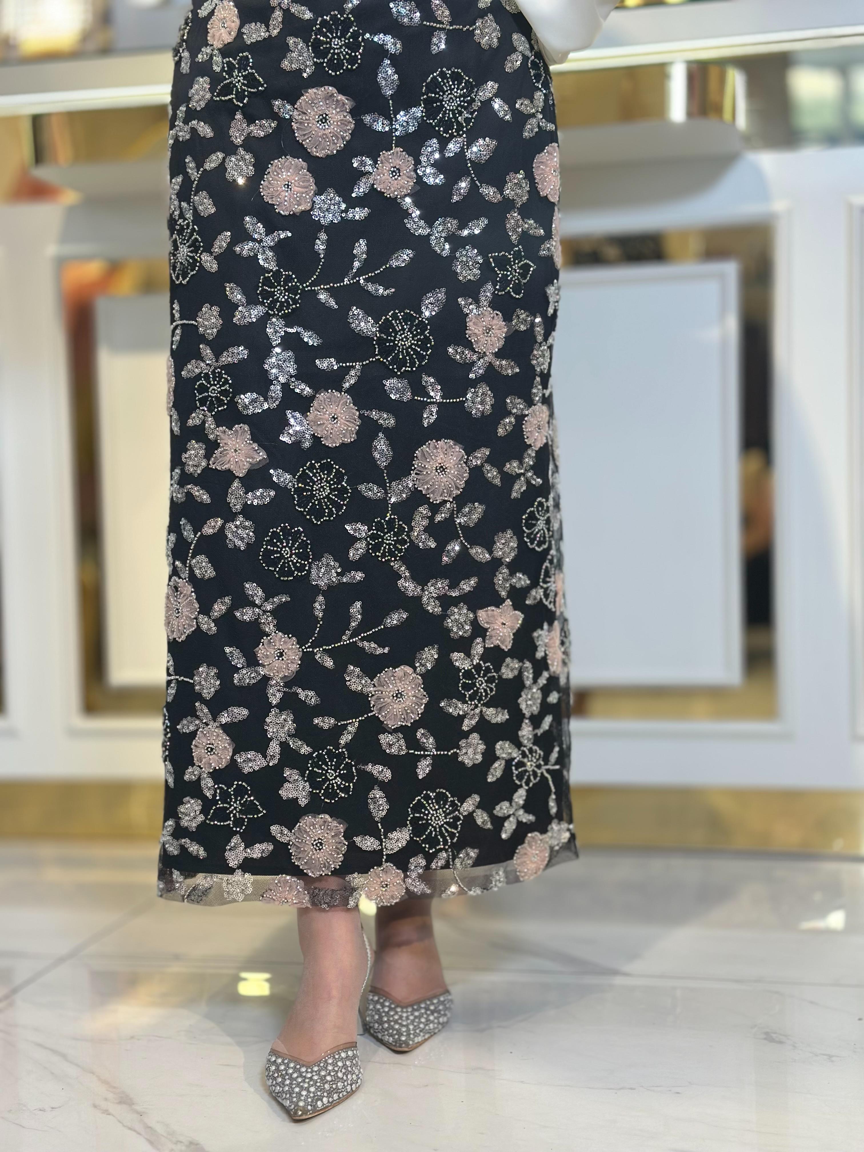 Taş Çiçekli Etek-Tac 56001