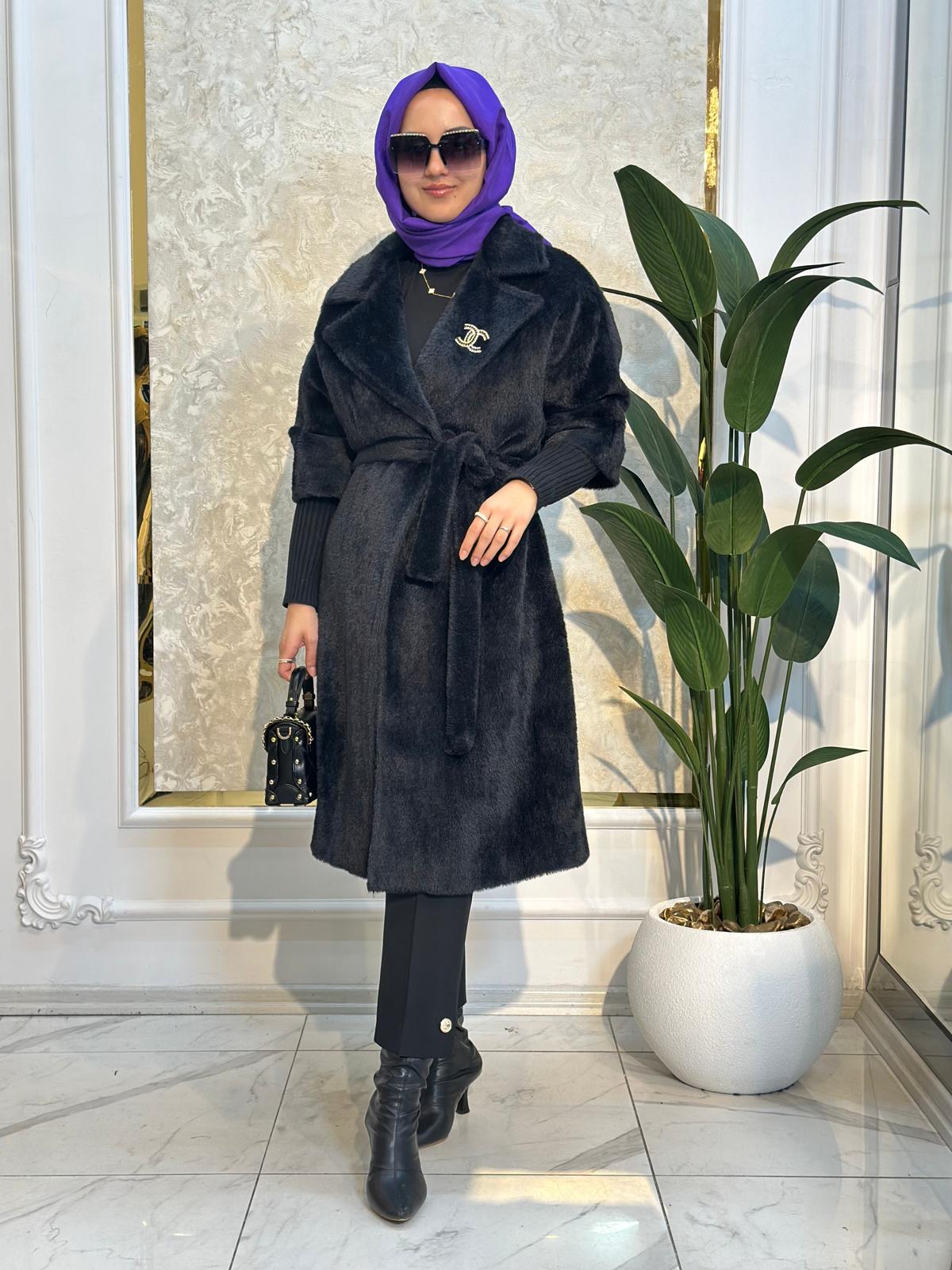 Broş Det.Angora Kaban-Tac 07043 - SİYAH